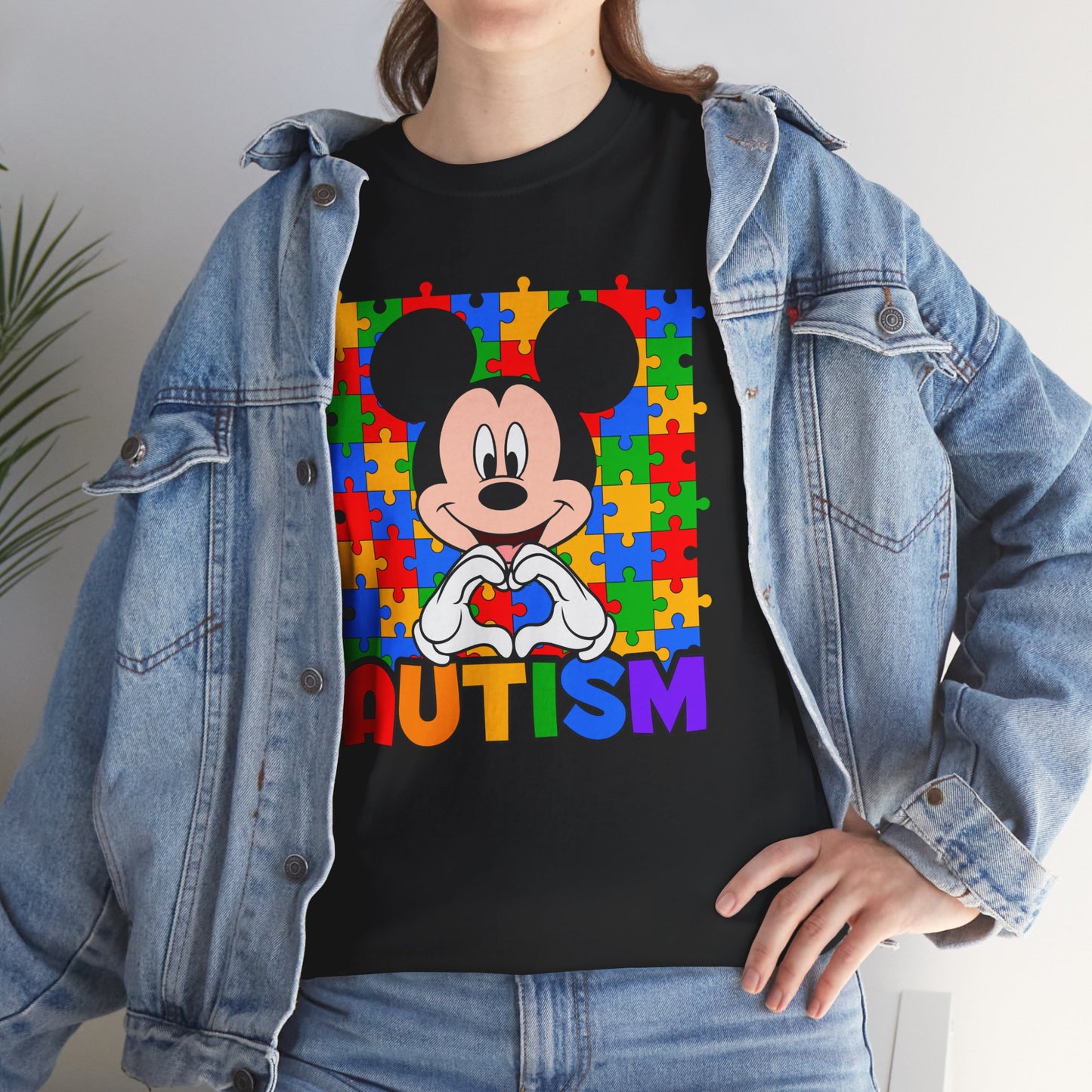 Autism Awareness T-Shirt — Colorful Puzzle Heart Design