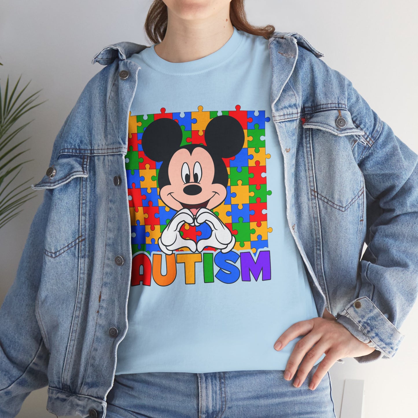 Autism Awareness T-Shirt — Colorful Puzzle Heart Design