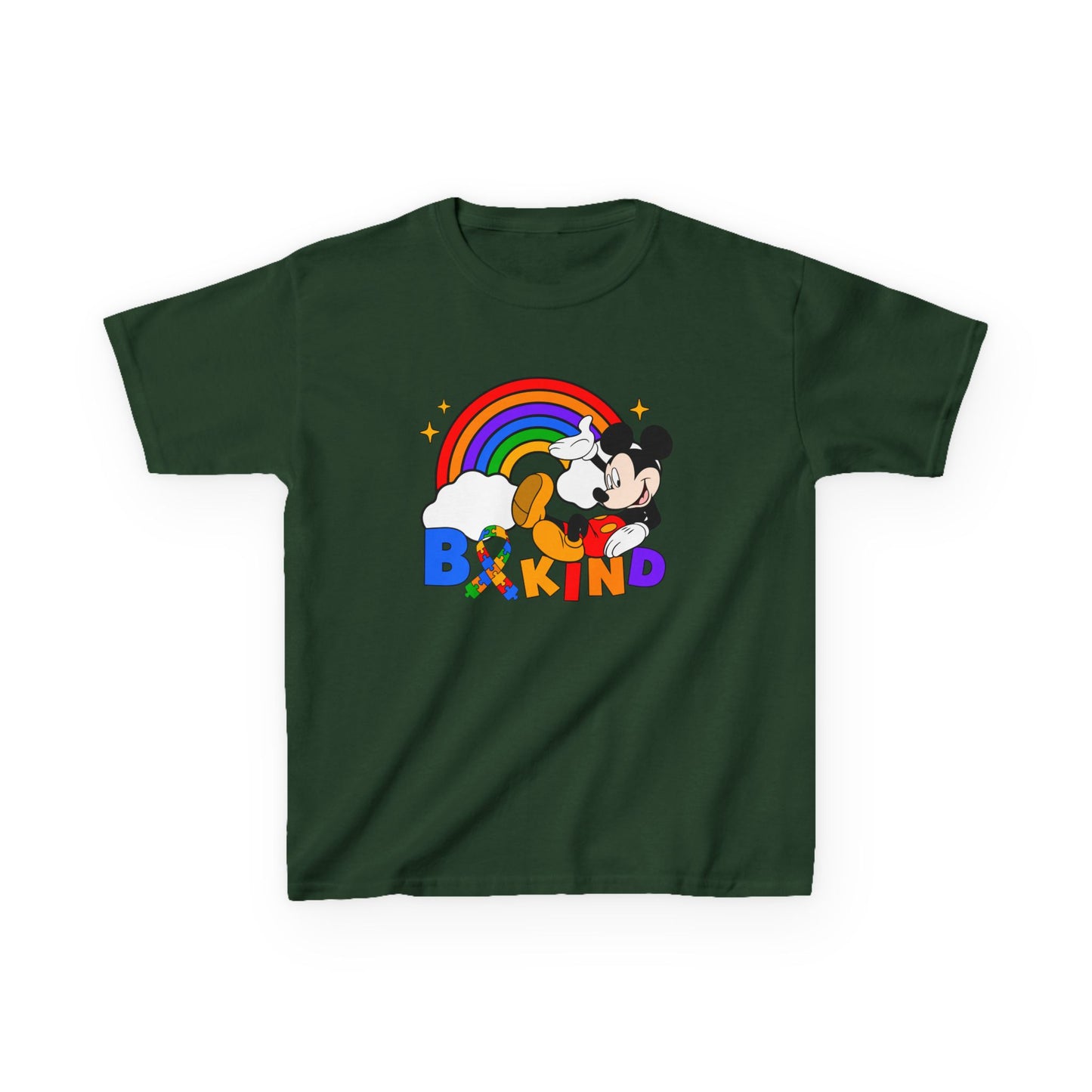 Kids Tee — Be Kind Rainbow Character Design
