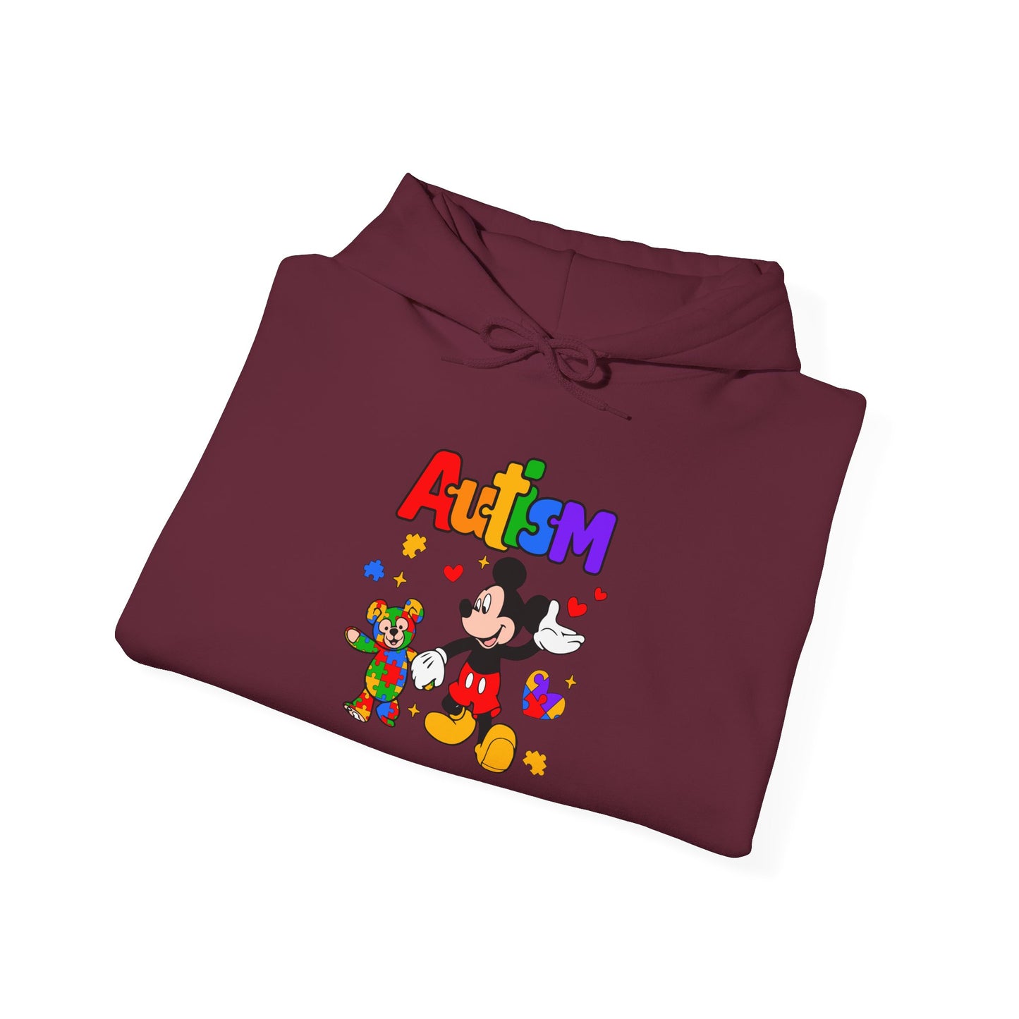 Autism Awareness Hoodie — Colorful Puzzle Heart Design