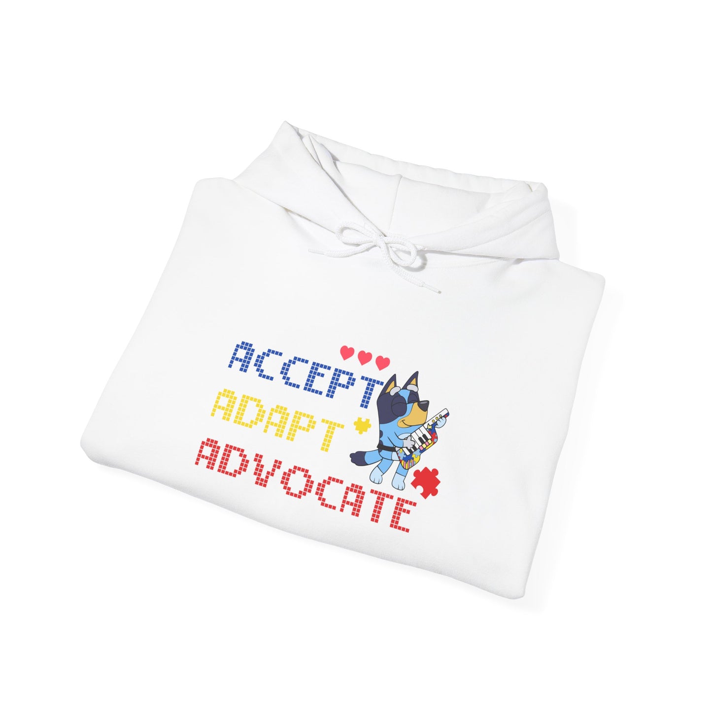 Adopt Advocate Hoodie — "Accept Adapt Advocate" Rescue Dog Paw Print Sweatshirt