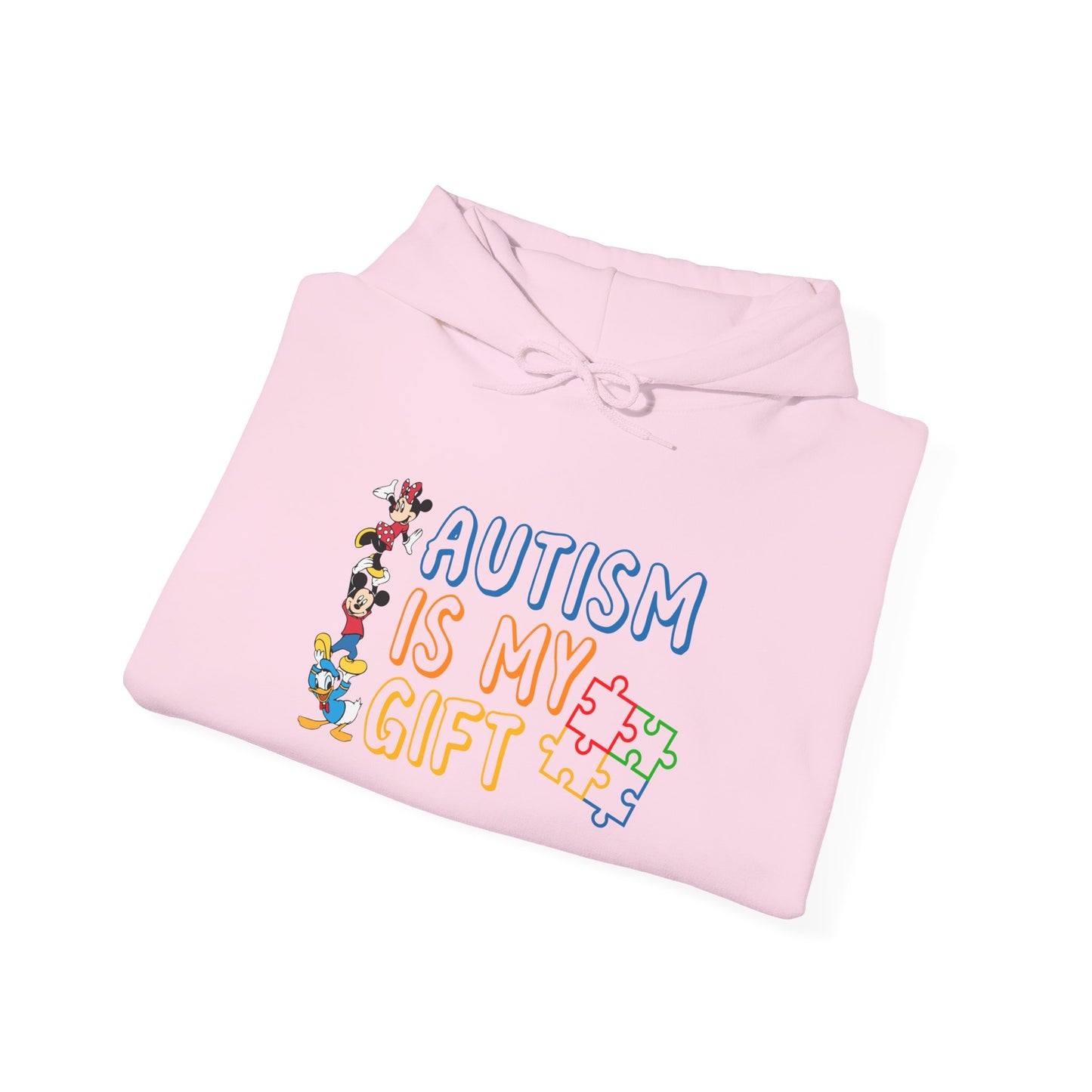 Autism Is My Gift Hoodie — Colorful Puzzle Piece Awareness Sweatshirt