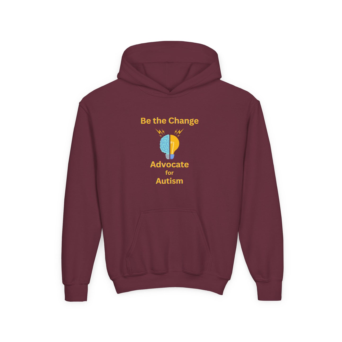 Youth Autism Advocate Hoodie — "Be the Change" Awareness Sweatshirt