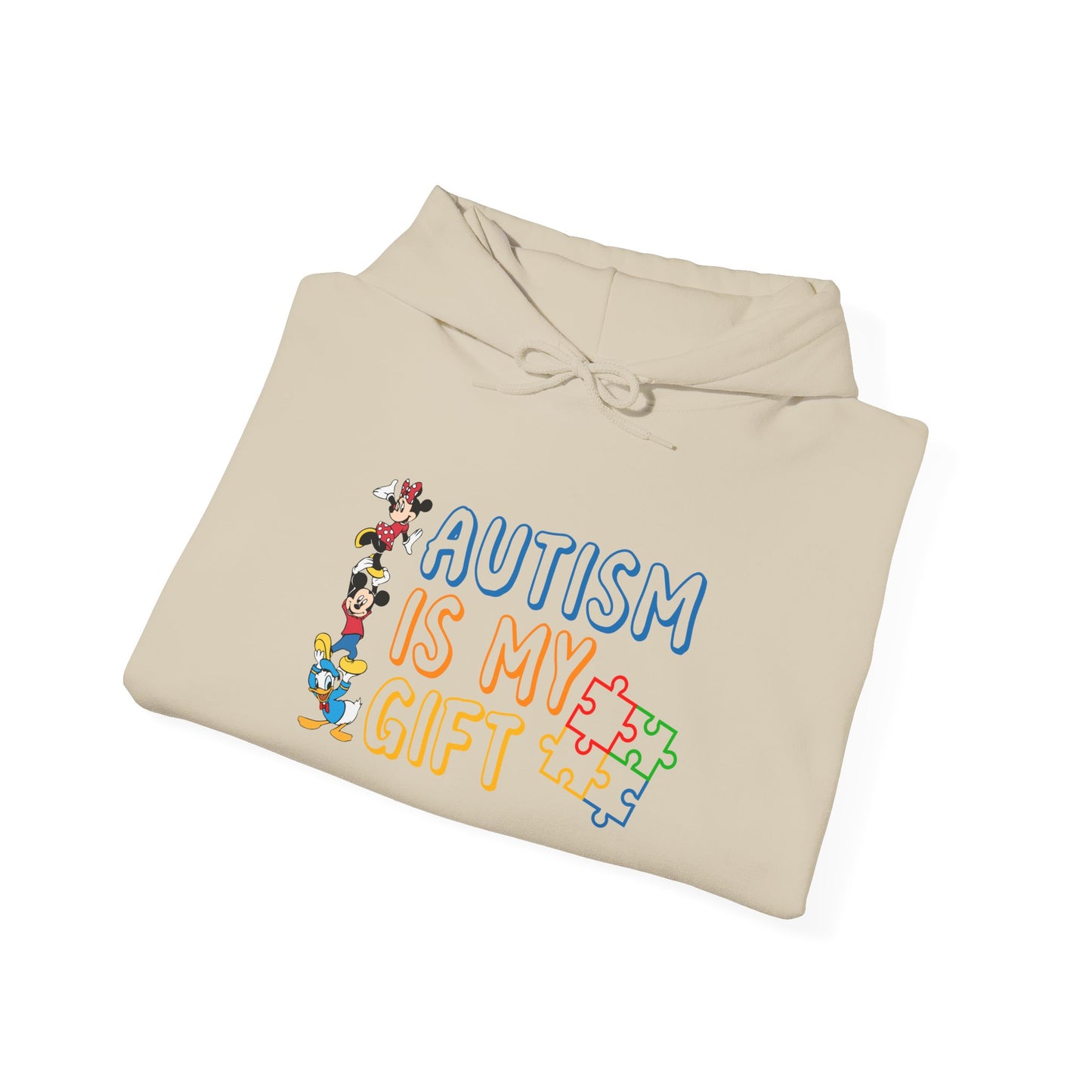Autism Is My Gift Hoodie — Colorful Puzzle Piece Awareness Sweatshirt