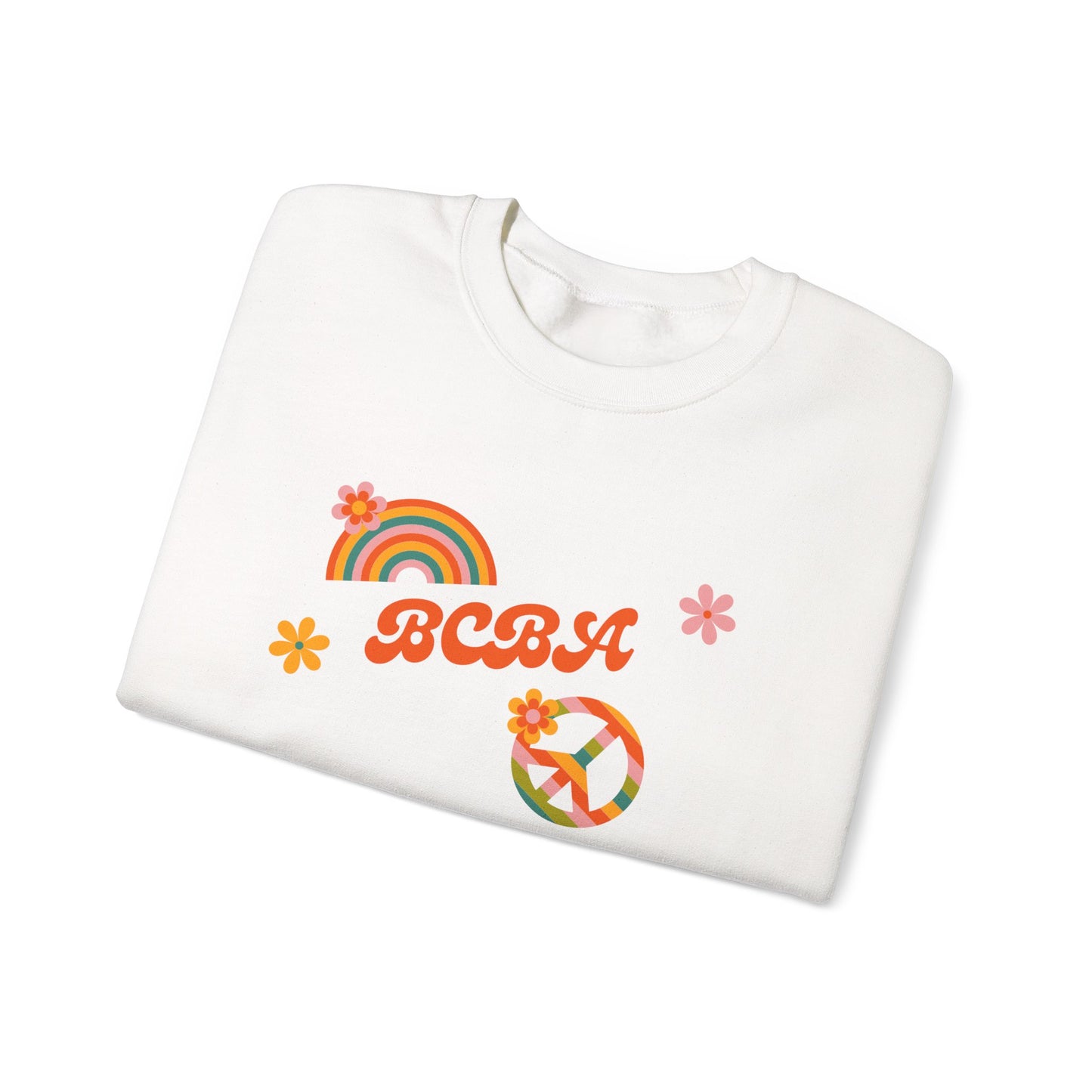 Retro Rainbow ‘BCBA’ Crewneck Sweatshirt
