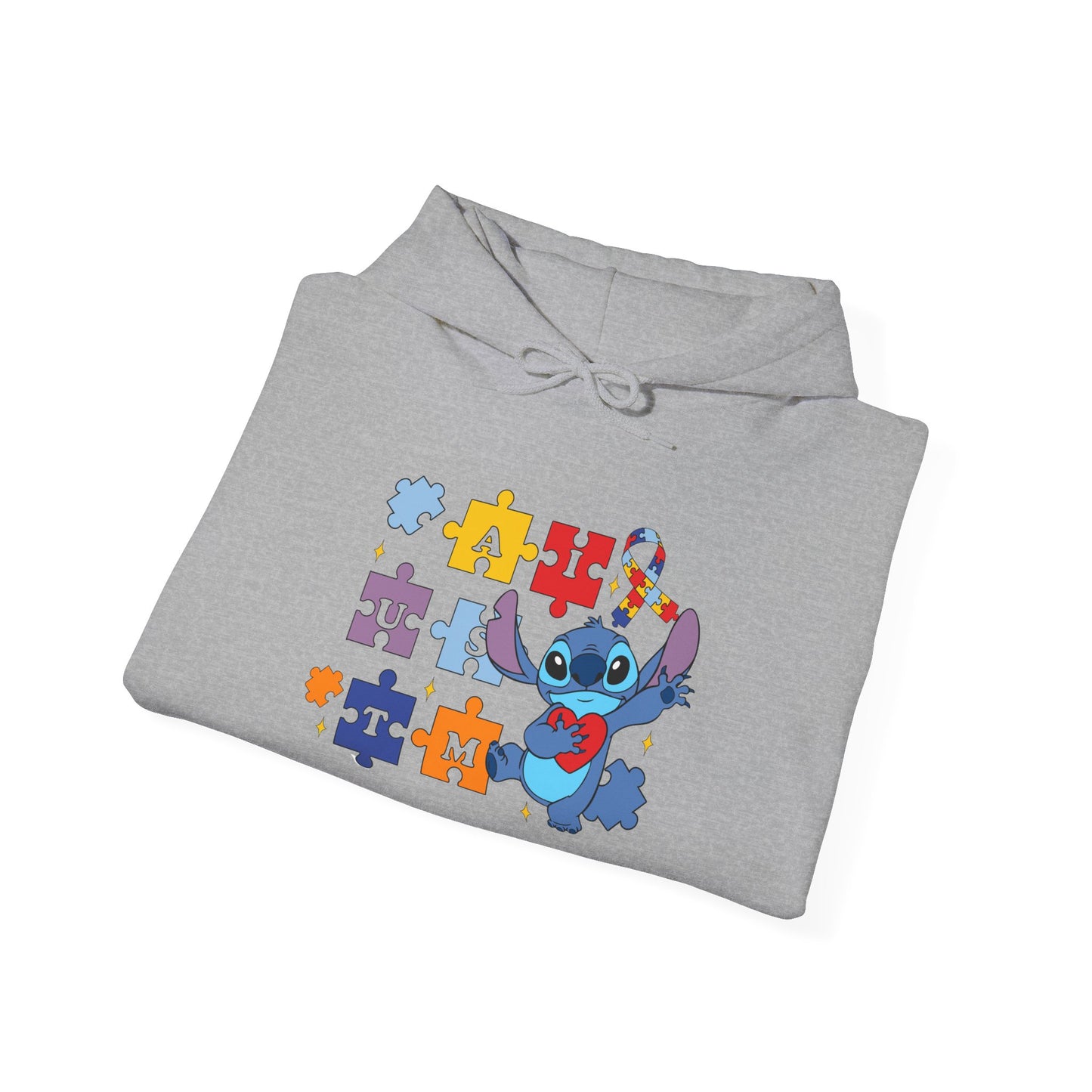 Autism Awareness Hoodie — Puzzle Heart Ribbon Design