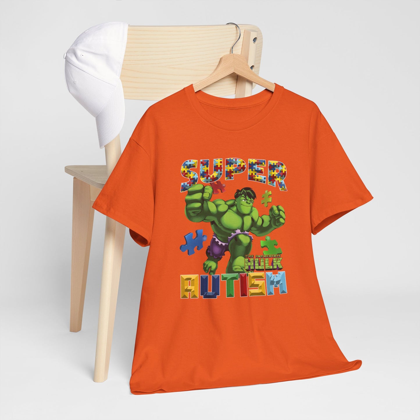Autism Superhero Tee — 'Super Autism' Puzzle-Pattern Kids Shirt