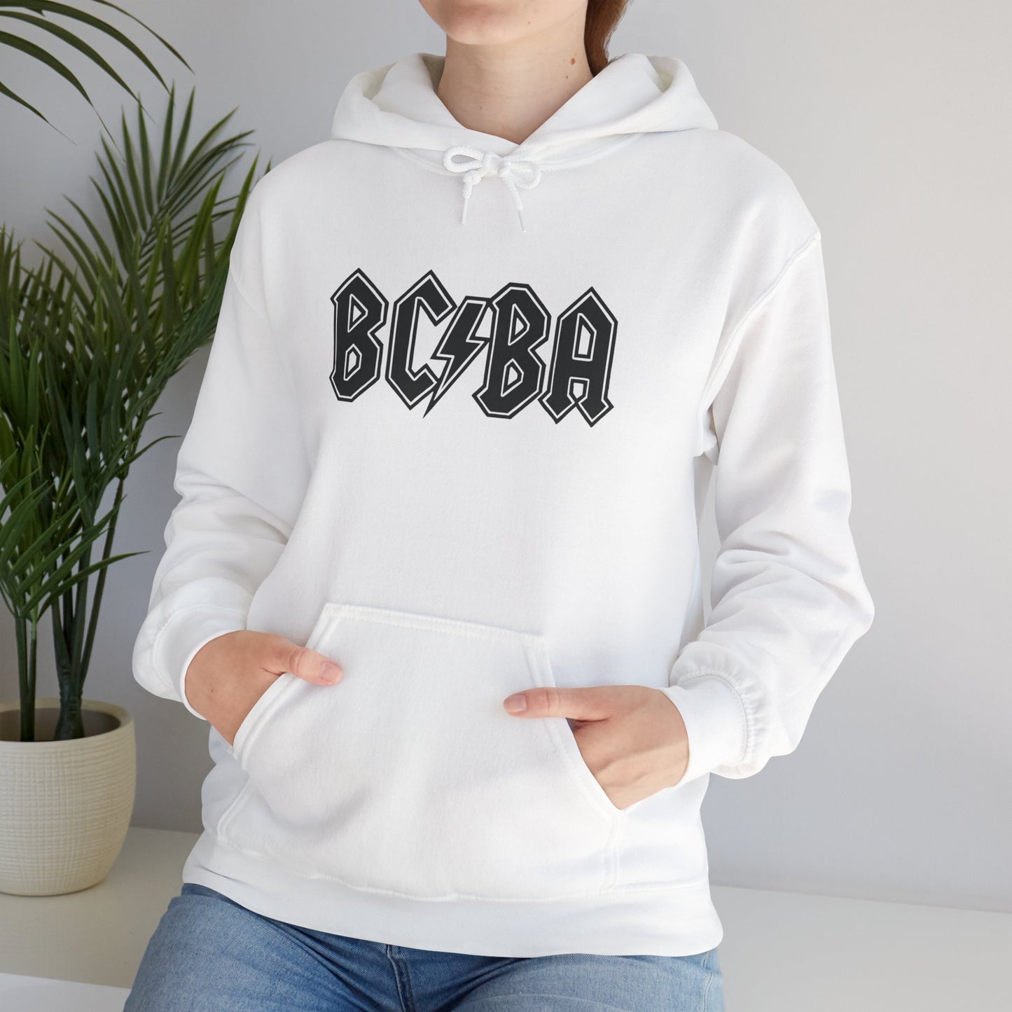 BCBA Lightning Logo Hoodie — Retro Rock Graphic Pullover