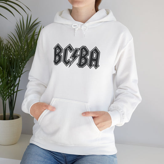 BCBA Lightning Logo Hoodie — Retro Rock Graphic Pullover
