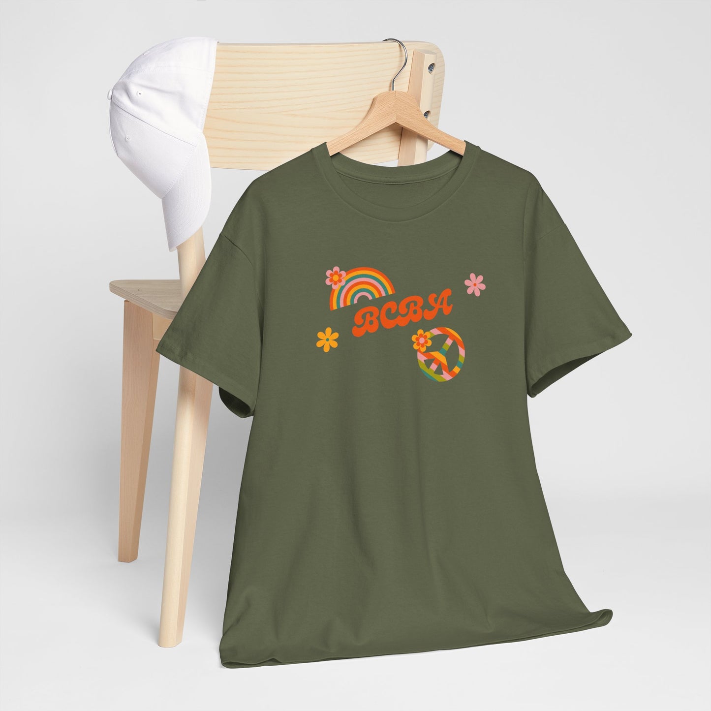 Retro Rainbow Peace Tee, Unisex Cotton T-Shirt, Vintage Graphic Shirt, Festival Wear, Summer Fashion, Gift for Friends