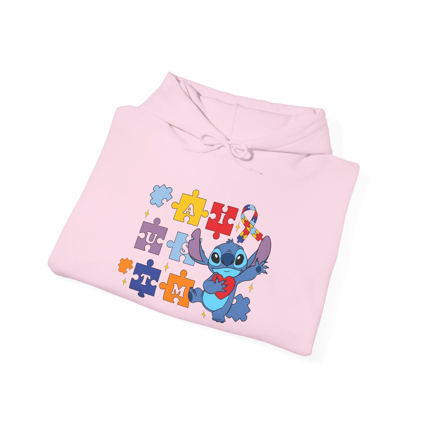 Autism Awareness Hoodie — Puzzle Heart Ribbon Design