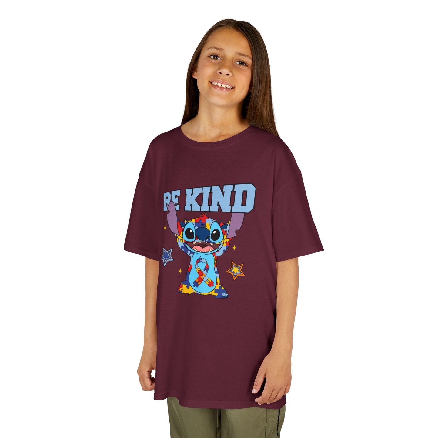 Kids Tee — Cute 'Be Kind' Cartoon Alien Graphic Shirt