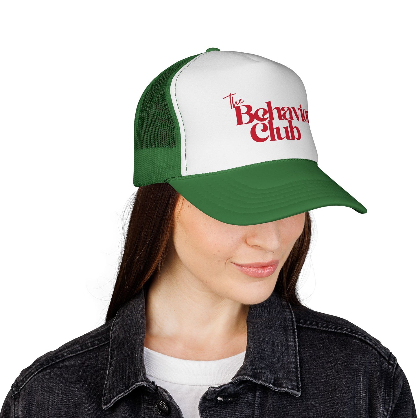 Trucker Hat — "The Behavior Club" Retro Logo Mesh Cap