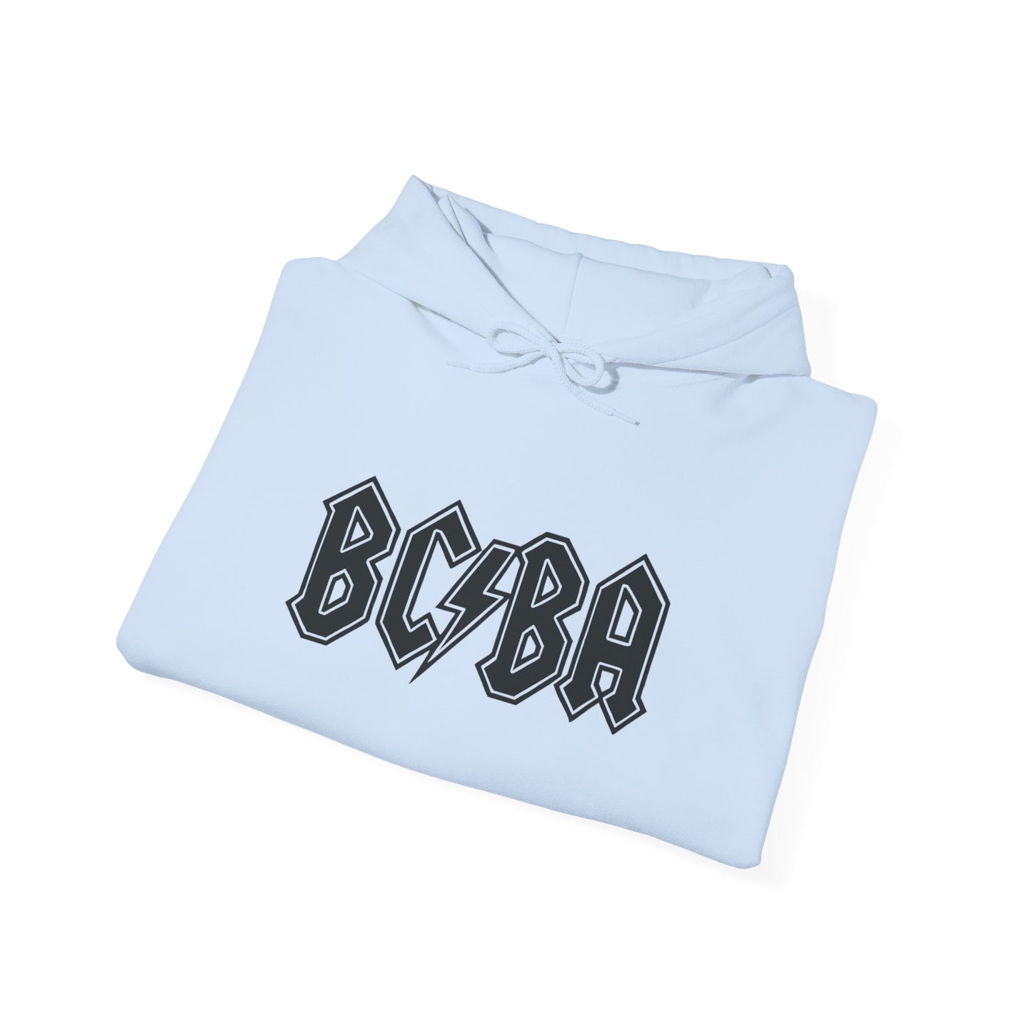 BCBA Lightning Logo Hoodie — Retro Rock Graphic Pullover