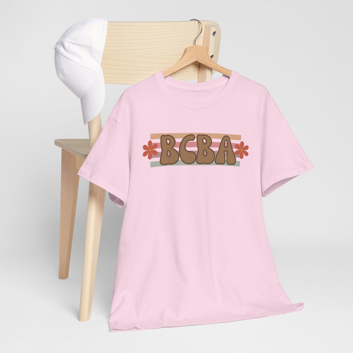 BCBA Unisex Heavy Cotton Tee, Comfortable Daily Wear, Perfect Gift, Summer Fashion, Relaxed Fit Top, Family Gatherings, Self-Care