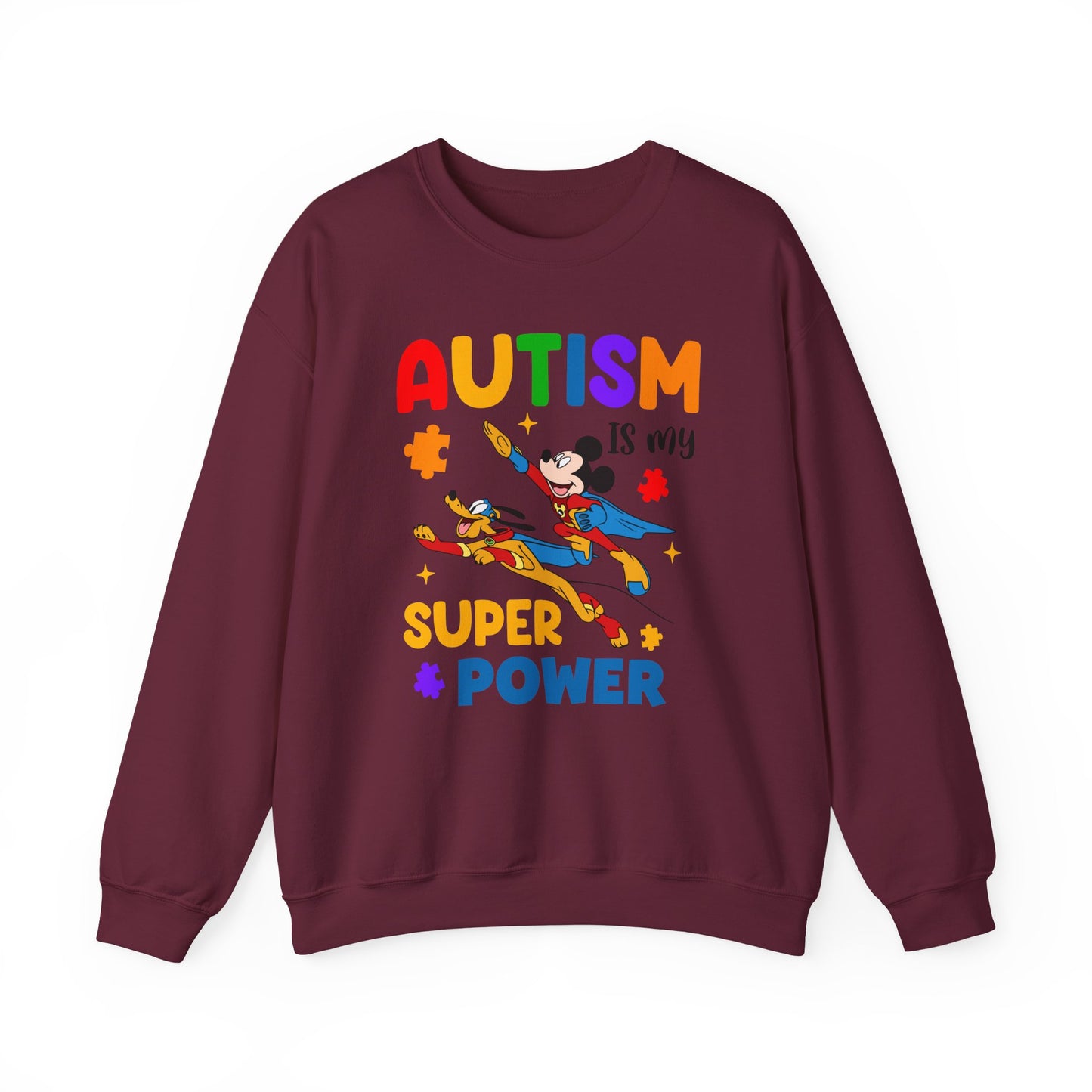 Autism Is My Superpower Crewneck Sweatshirt