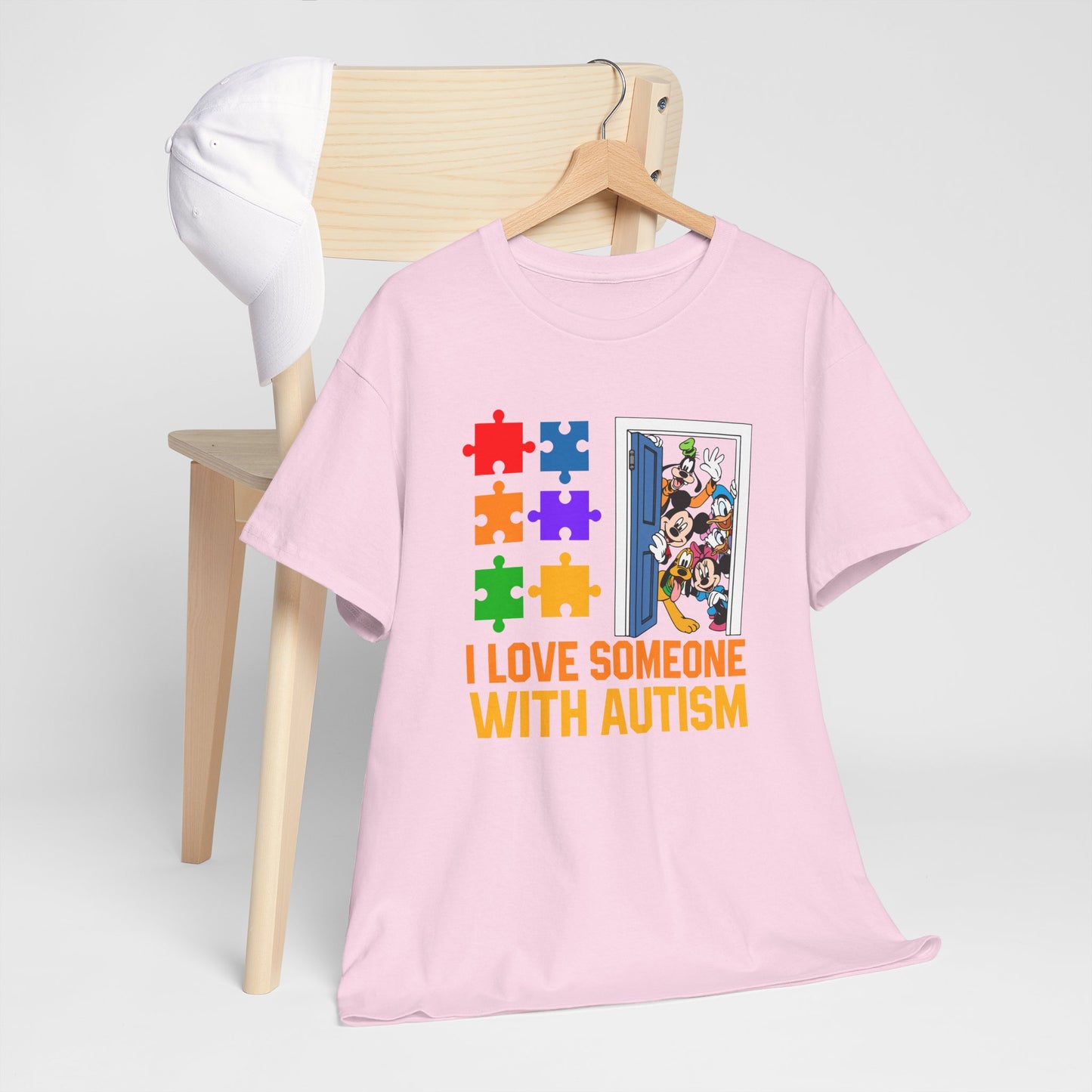 Autism Awareness T-Shirt – "I Love Someone With Autism" Puzzle Heart Tee