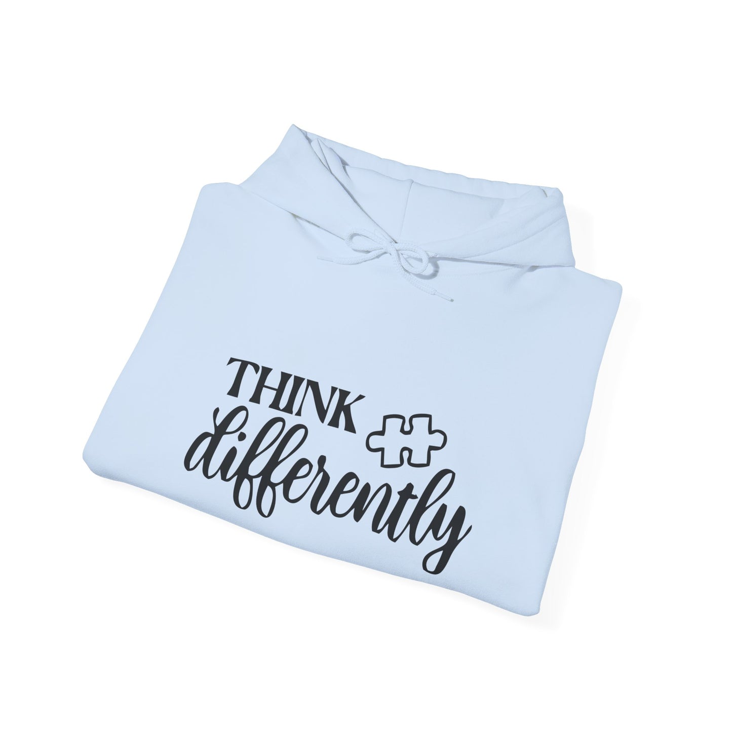 Think Differently Puzzle Piece Hooded Sweatshirt