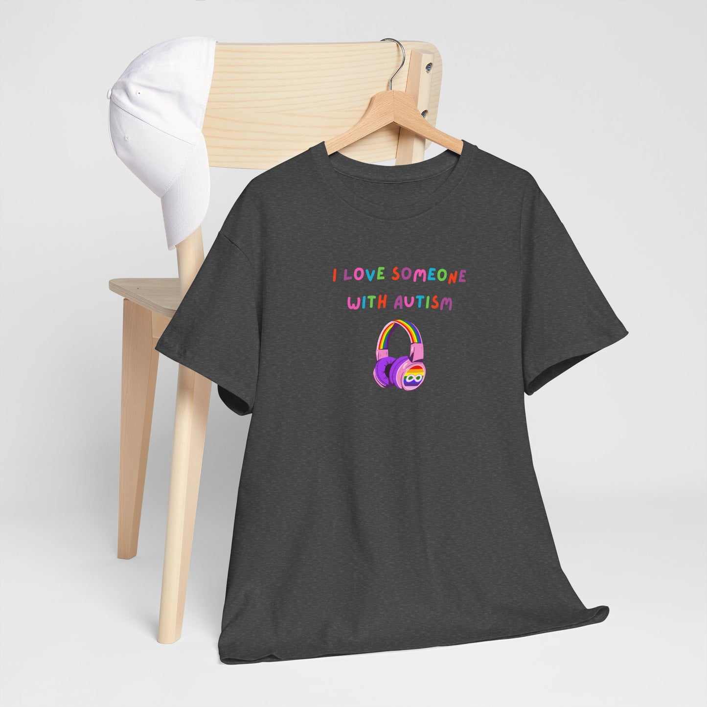 Autism Awareness Unisex Heavy Cotton Tee - I Love Someone with Autism