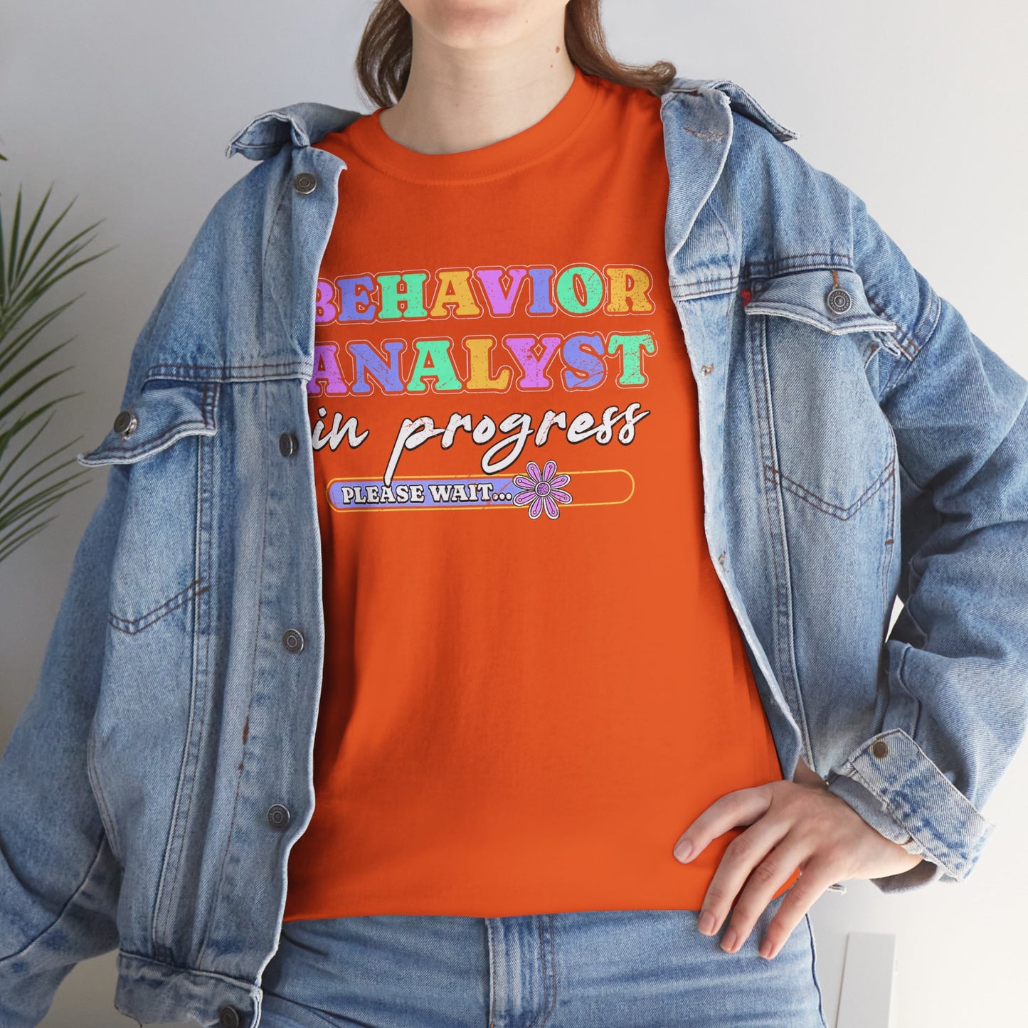Behavior Analyst in Progress T-Shirt — Pastel Rainbow ABA Therapist Tee