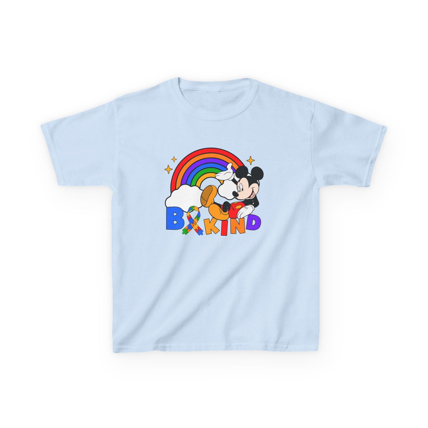 Kids Tee — Be Kind Rainbow Character Design