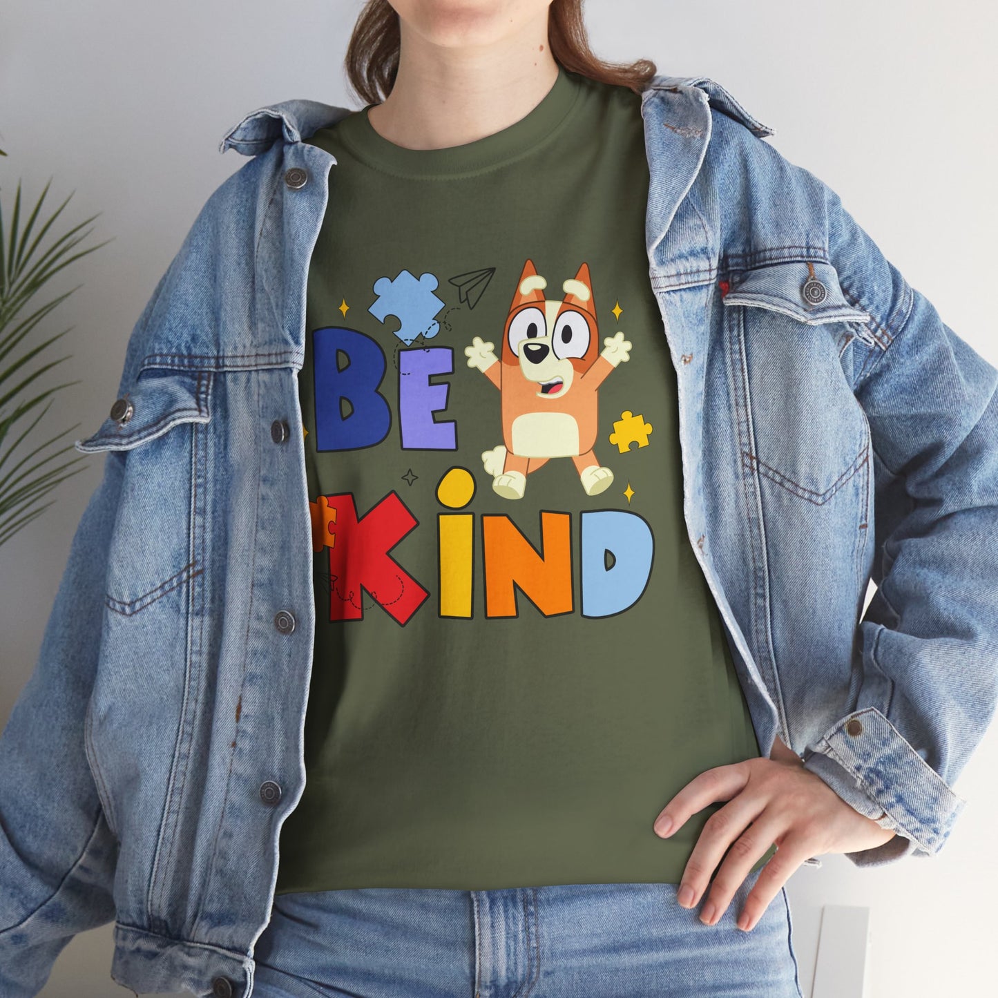 Be Kind Kids T-Shirt — Cute Cartoon Dog Positive Message Tee