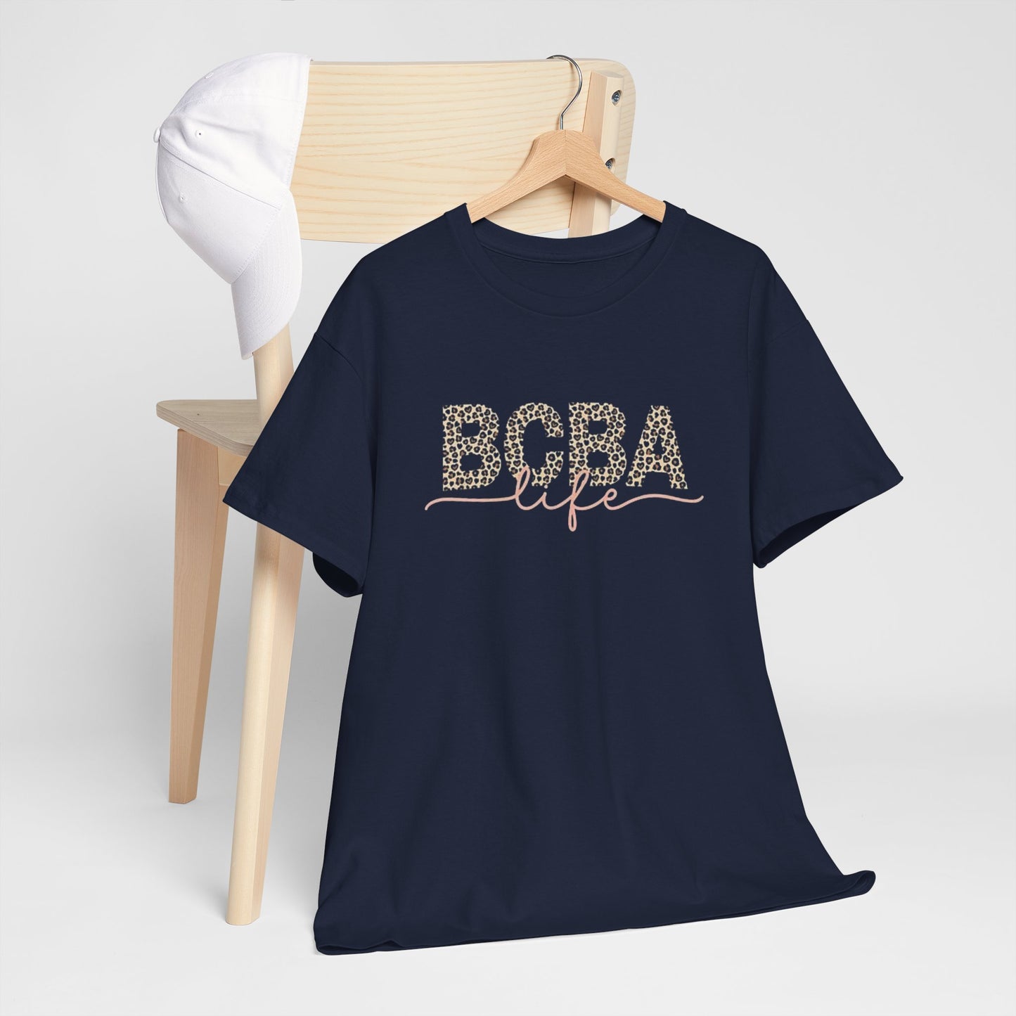 BCBA Life Leopard Print Tee — Bubble Tea Lover Graphic Shirt