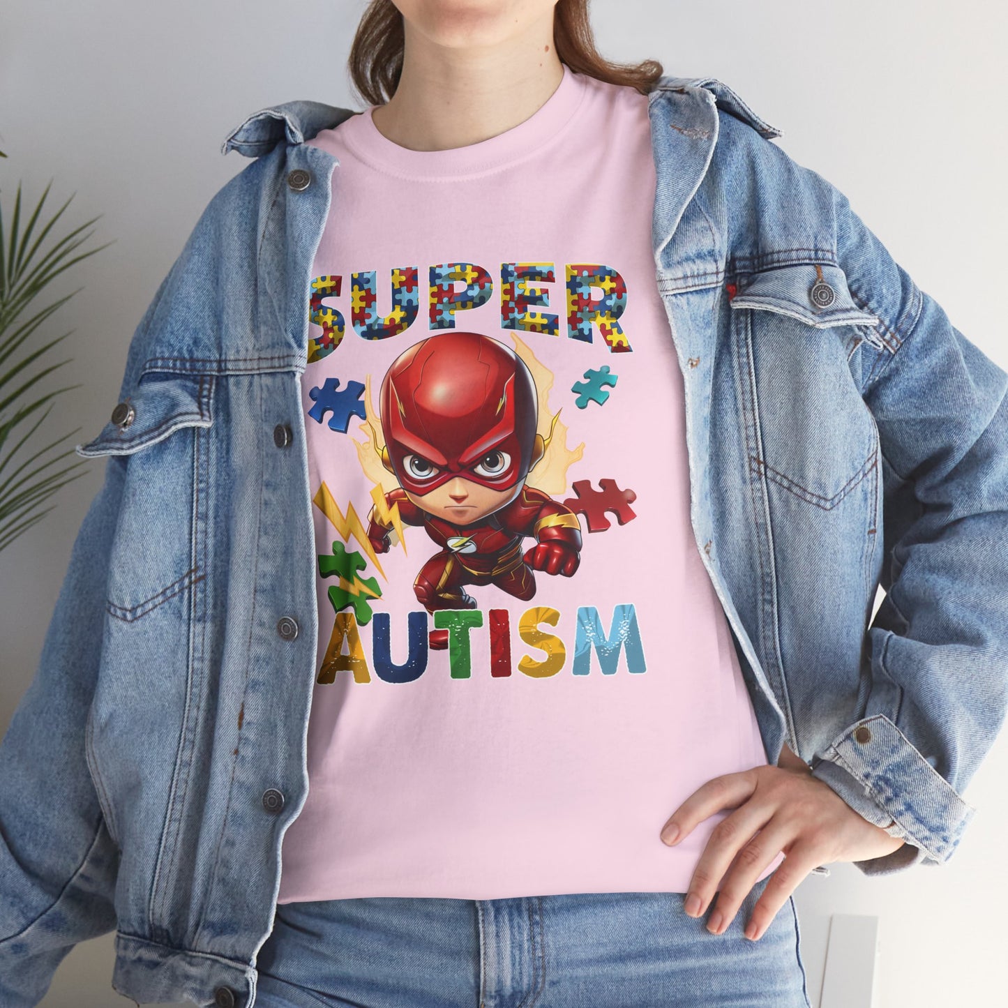Autism Superhero T-Shirt — "Super Autism" Puzzle Piece Kids Tee