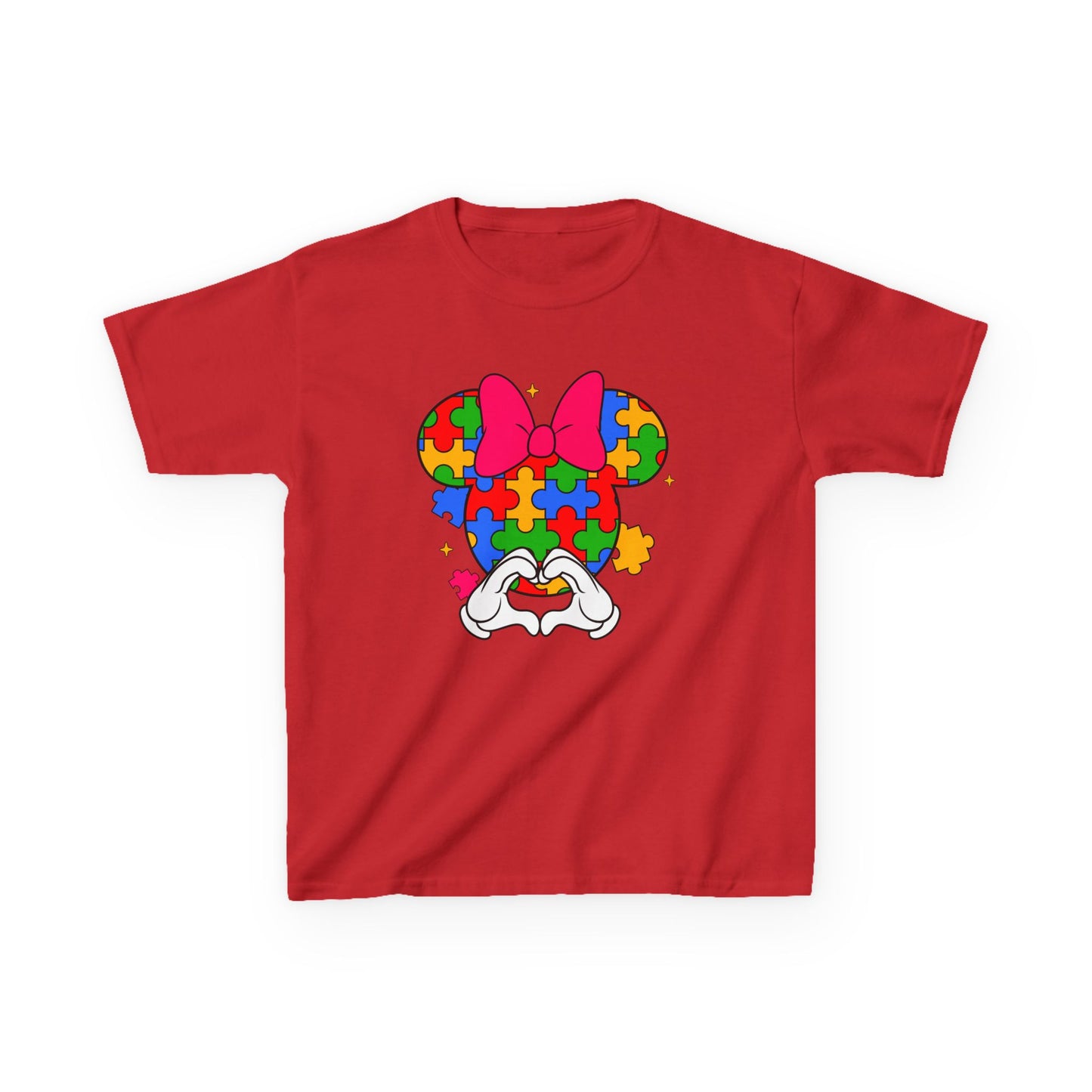 Autism Awareness Puzzle Minnie Kids T-Shirt