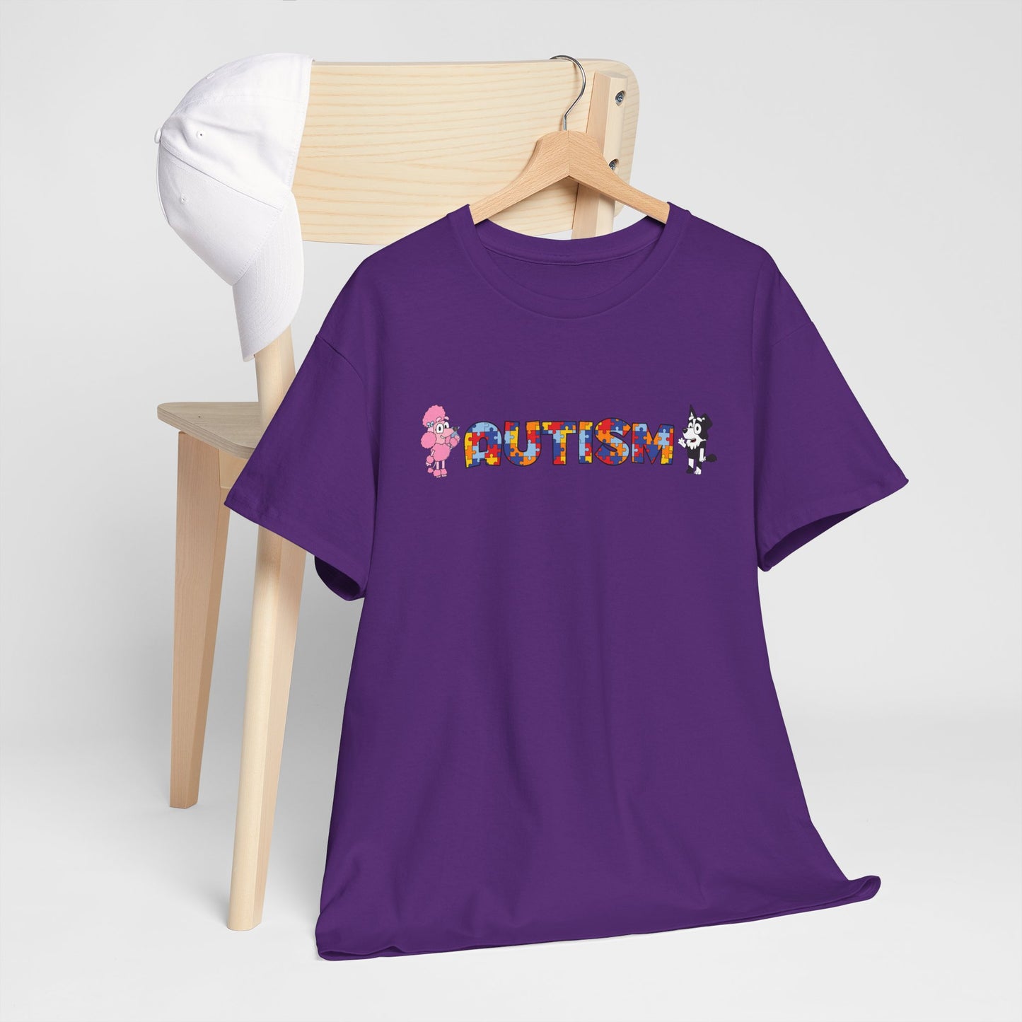 Autism Awareness Puzzle-Pattern T-Shirt