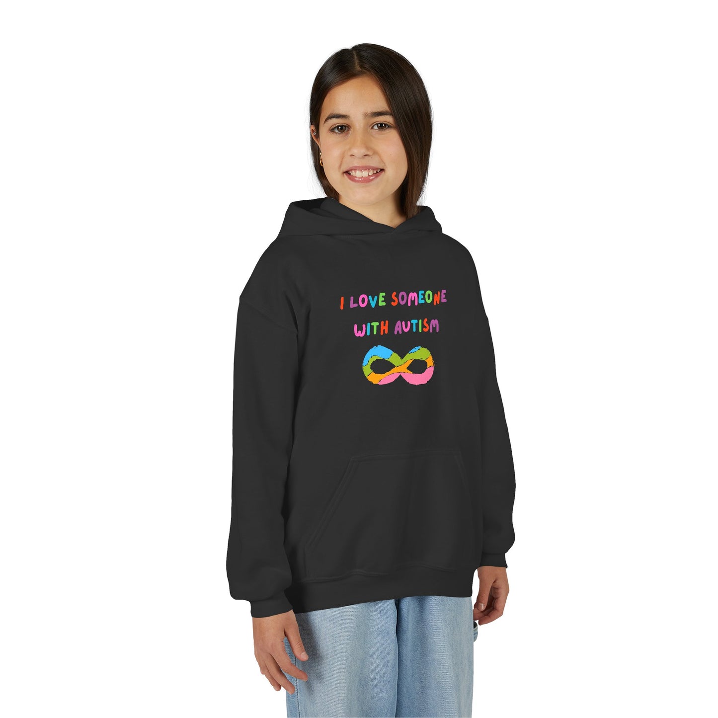 Autism Awareness Youth Hoodie - I Love Someone with Autism