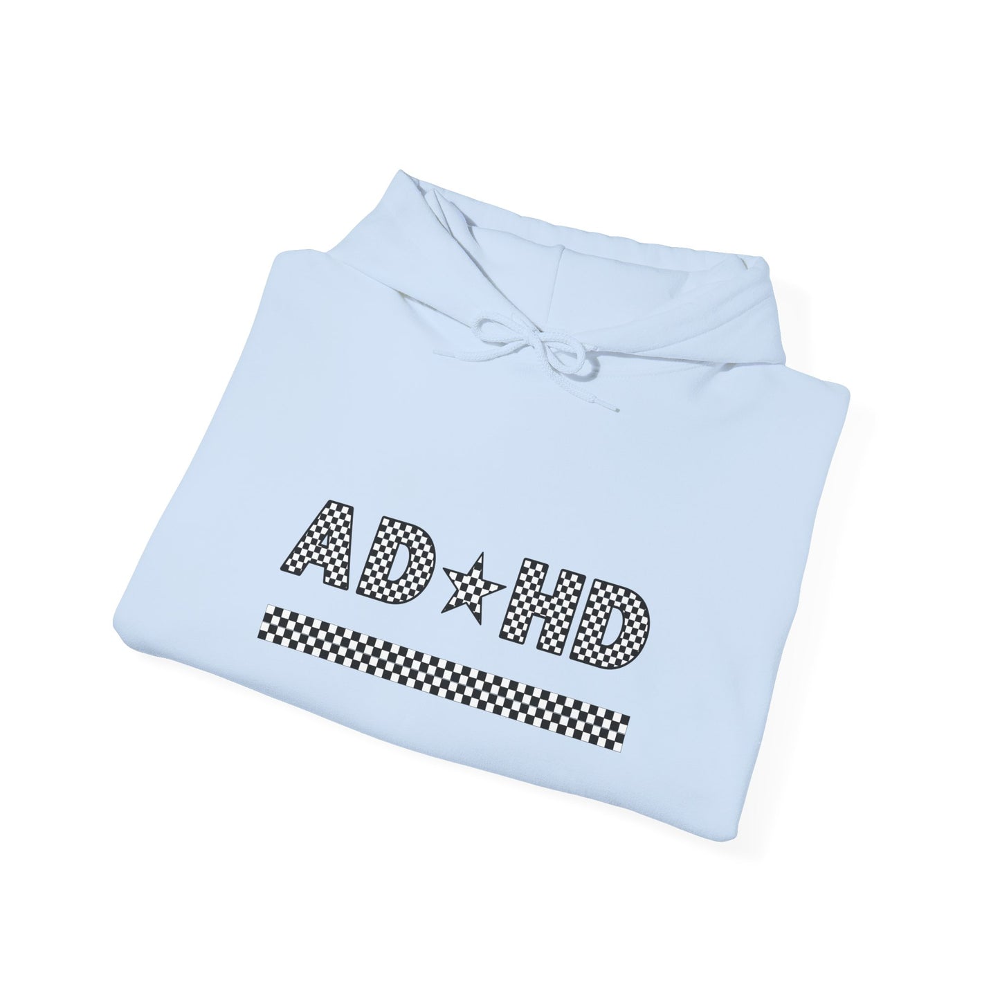 ADHD Star Checkered Hooded Sweatshirt