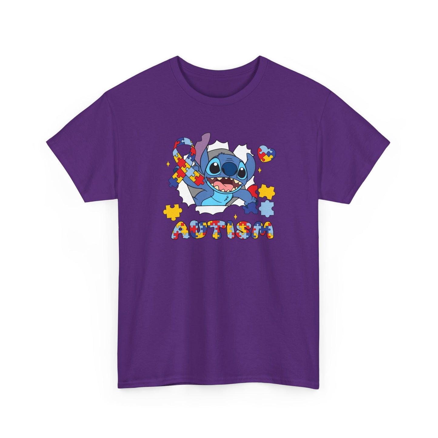 Stitch Autism Awareness T-Shirt — Puzzle Heart Design