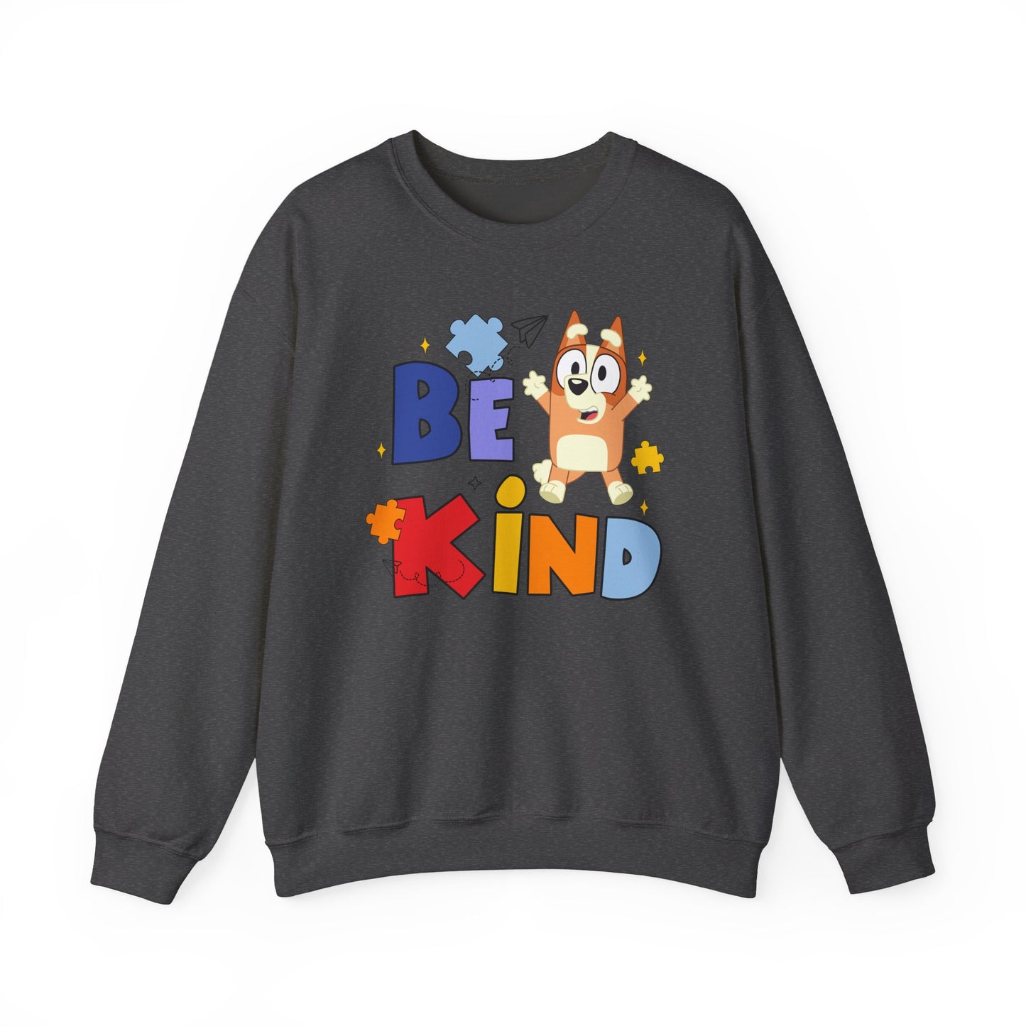 Be Kind Crewneck Sweatshirt — Cute Dog Graphic Kids/Adult Casual Pullover