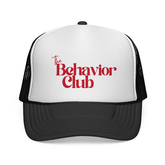 Trucker Hat — "The Behavior Club" Retro Logo Mesh Cap