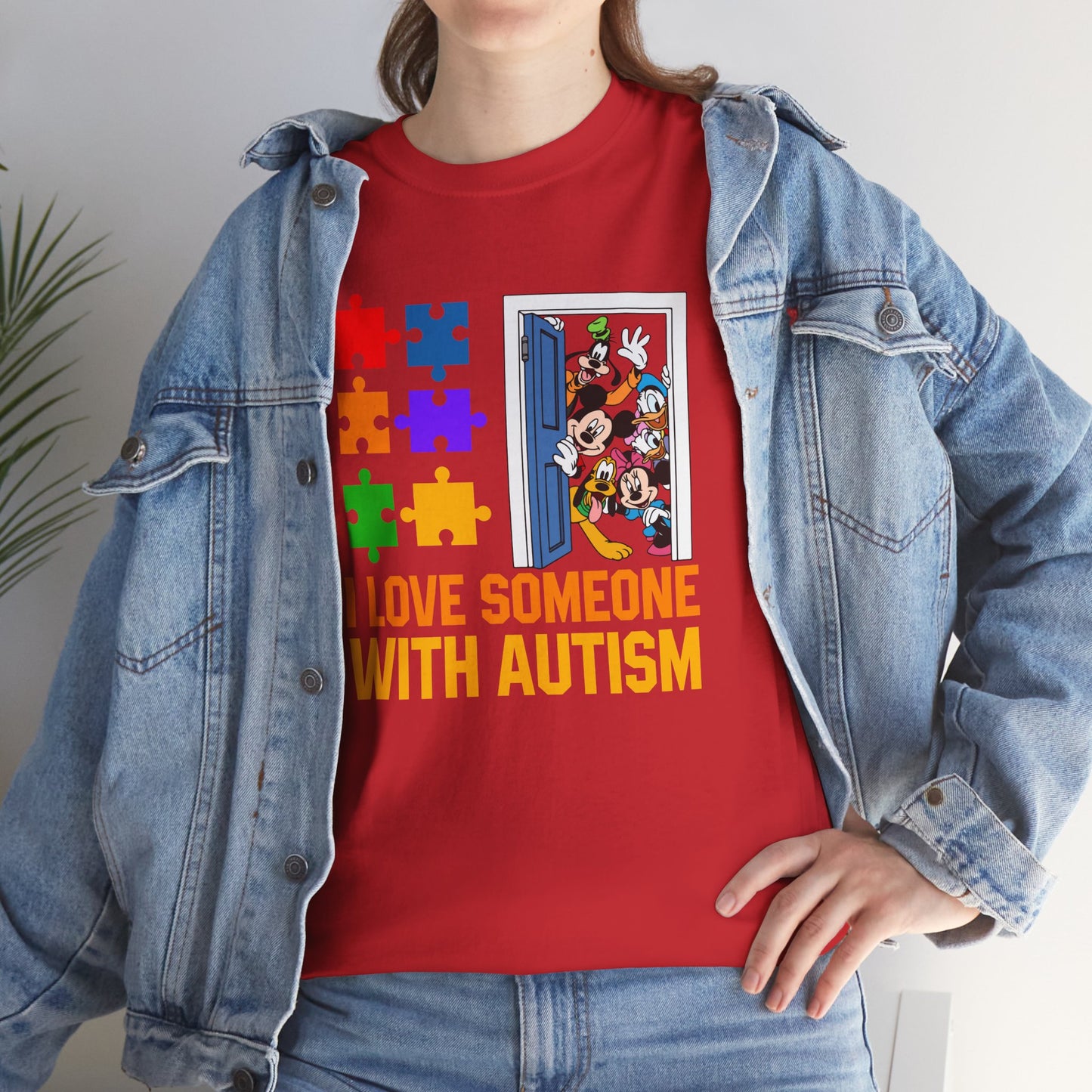 Autism Awareness T-Shirt – "I Love Someone With Autism" Puzzle Heart Tee
