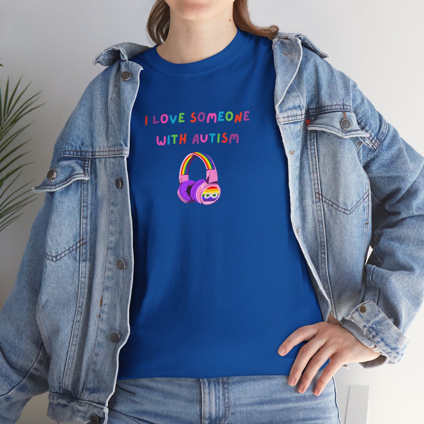 Autism Awareness Unisex Heavy Cotton Tee - I Love Someone with Autism