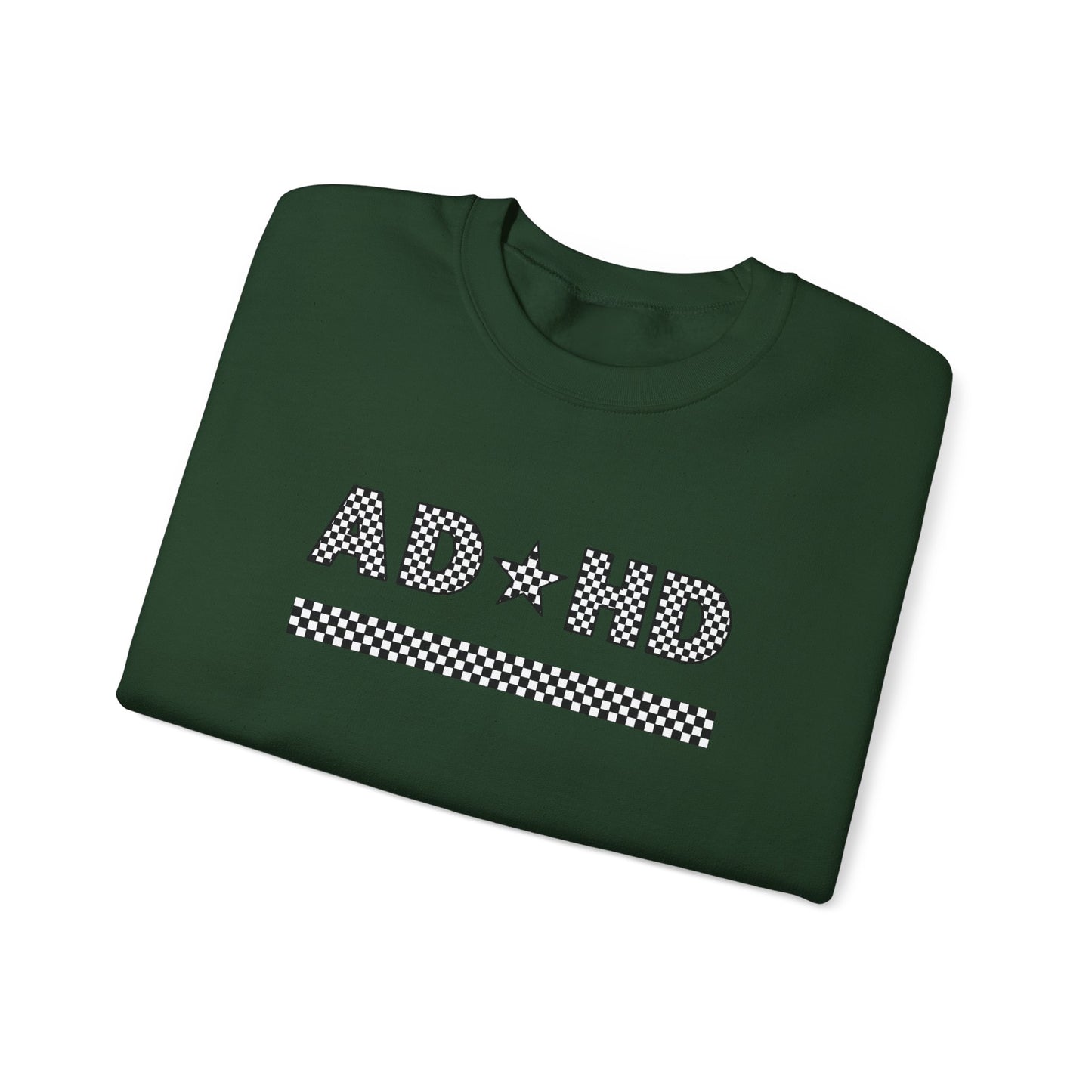 ADHD Star Checkered Crewneck Sweatshirt