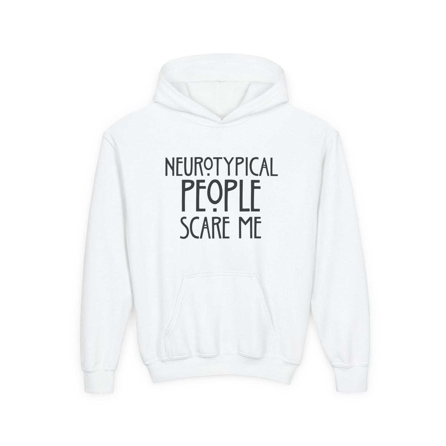 Youth Hoodie - "Neurotypical People Scare Me" Autism Awareness Pullover