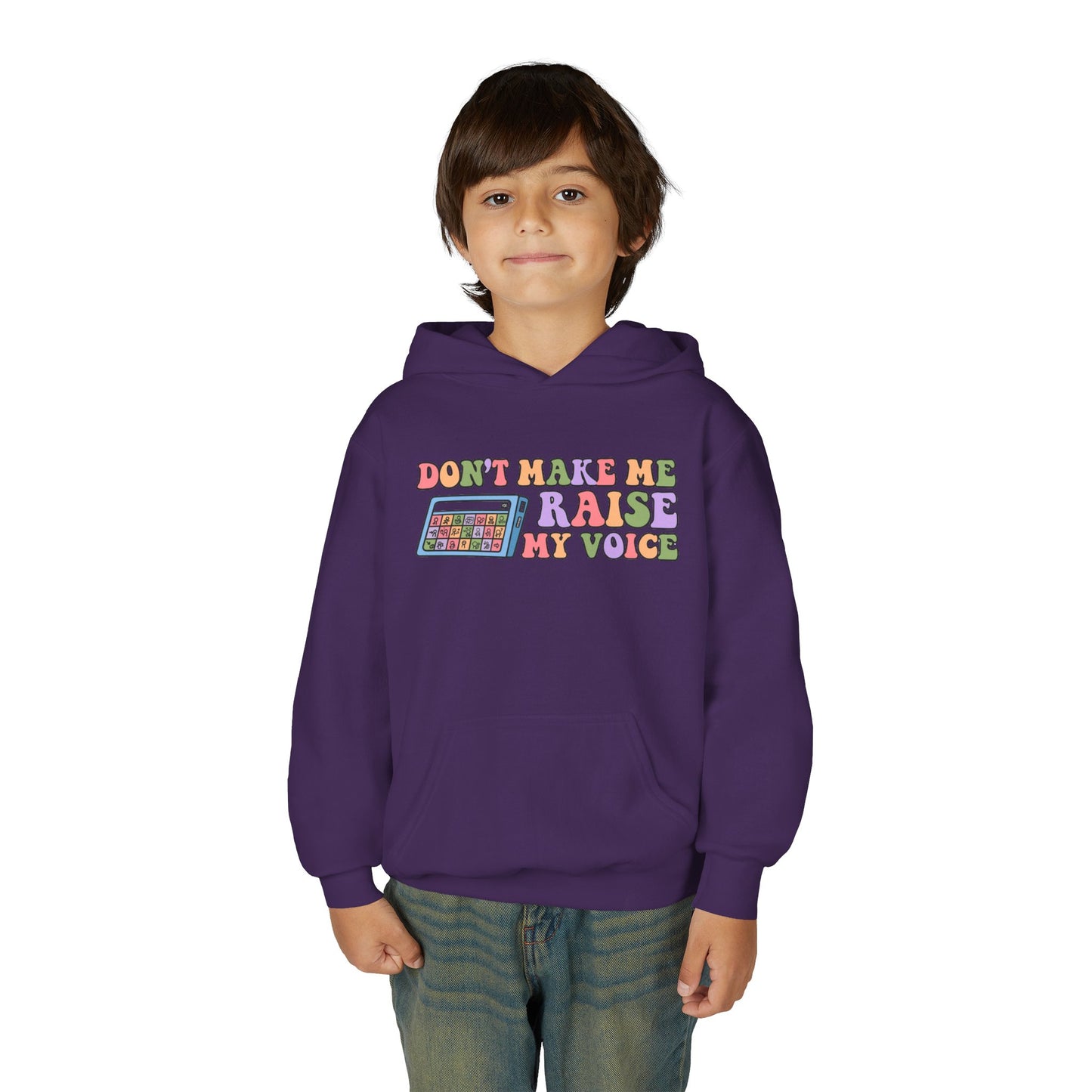 Youth Hoodie - Don't Make Me Raise My Voice Humor