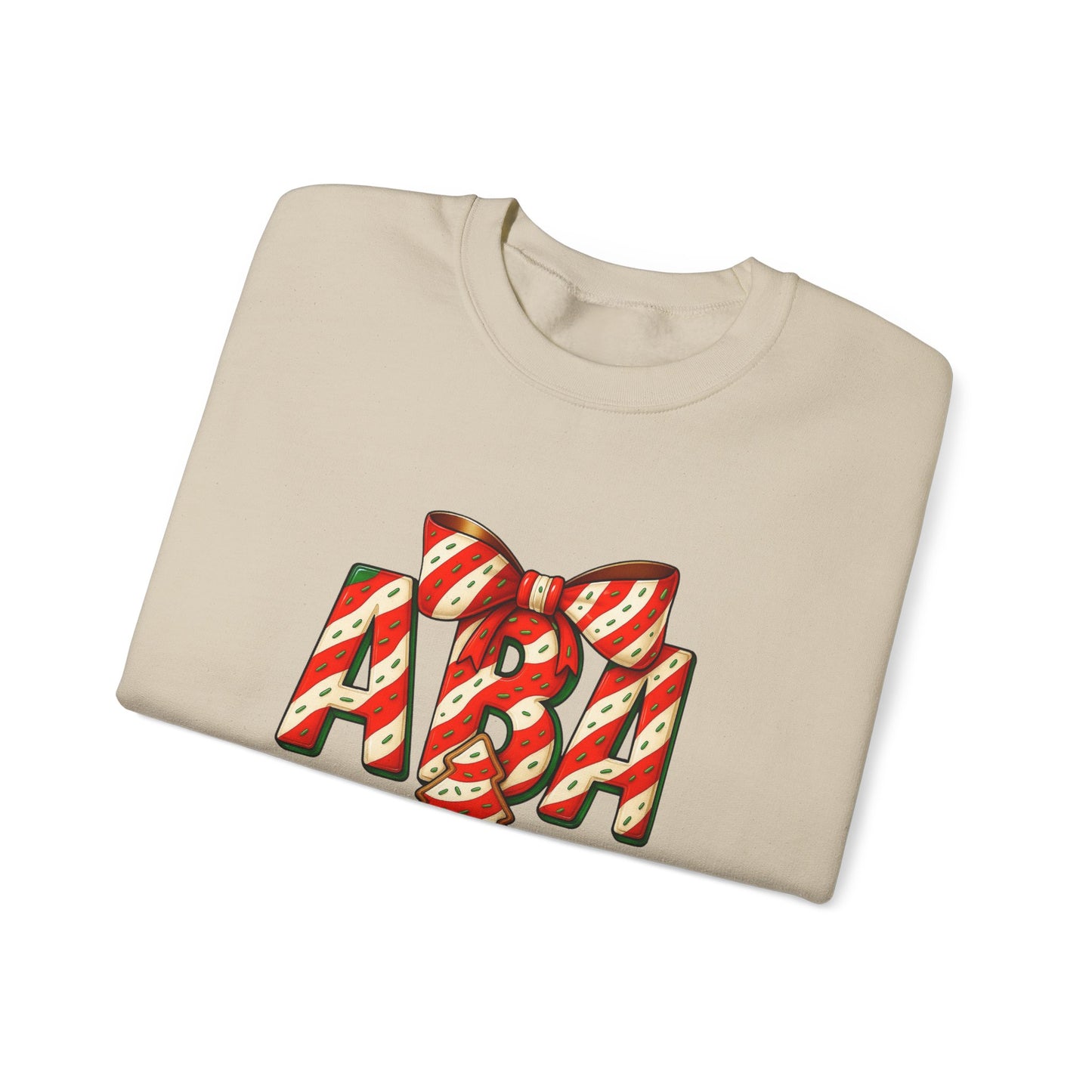 ABA Little Debbie Cake Candy Cane Graphic Sweatshirt — Holiday Music Fan Crewneck