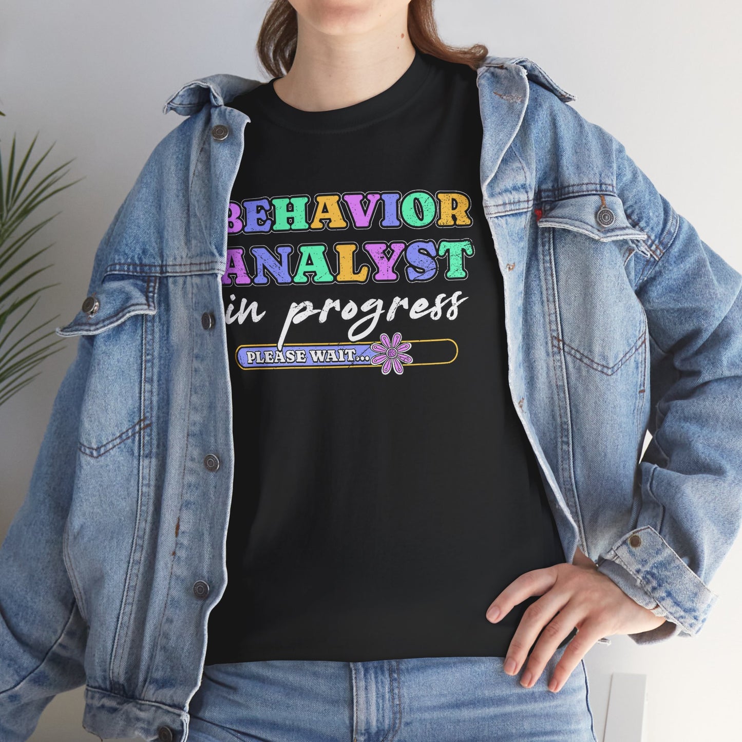 Behavior Analyst in Progress T-Shirt — Pastel Rainbow ABA Therapist Tee