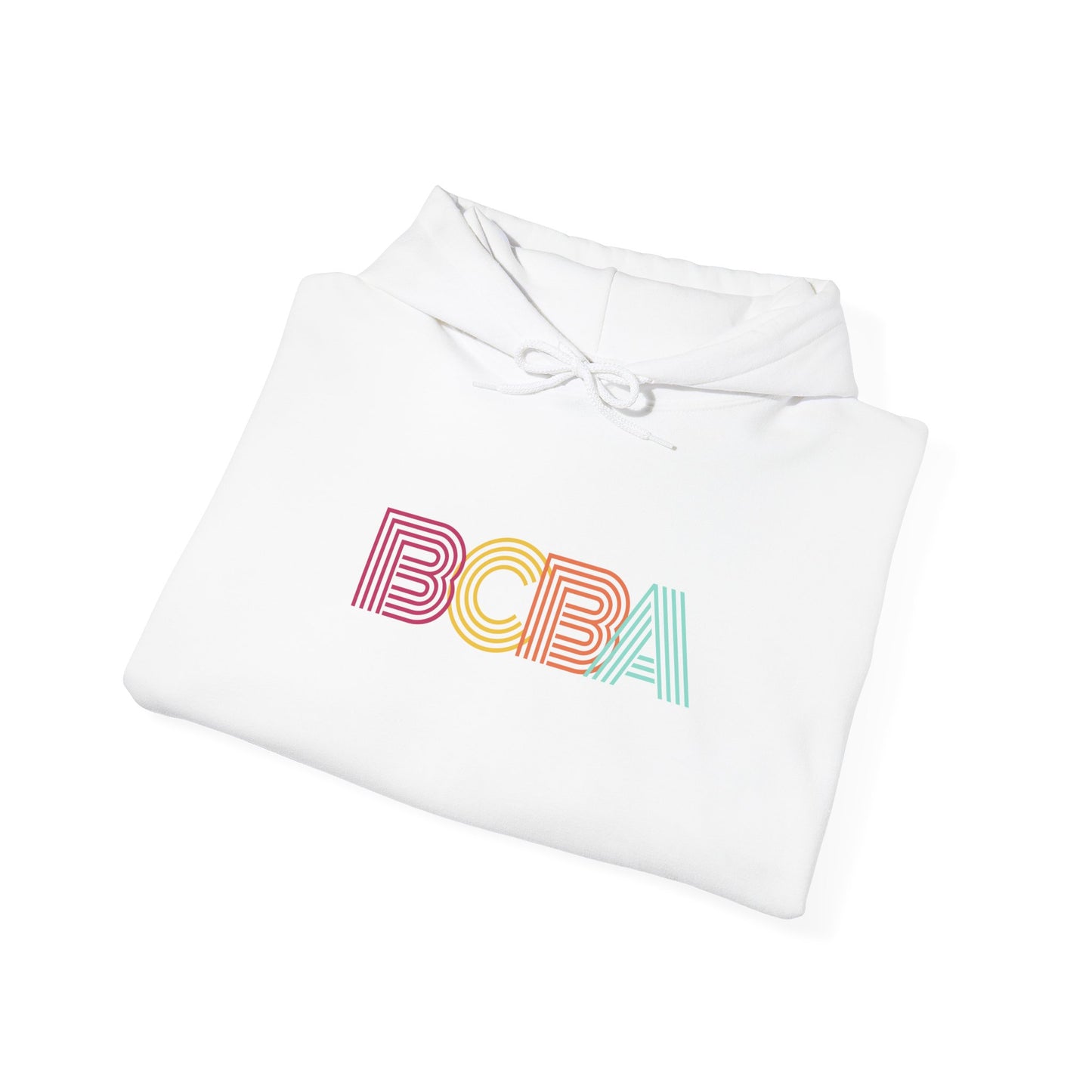 BCBA Retro Rainbow Hoodie — Kids & Adult ABA Therapist Pullover