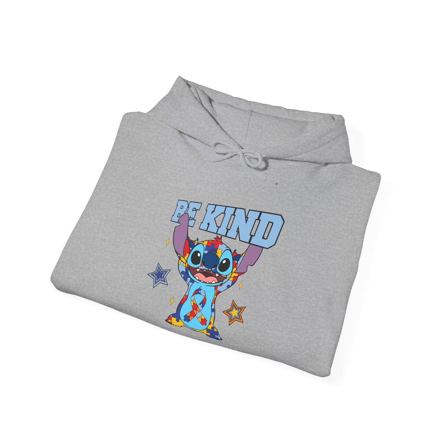 Be Kind Stitch Hoodie — Cute Cartoon Alien Graphic Sweatshirt