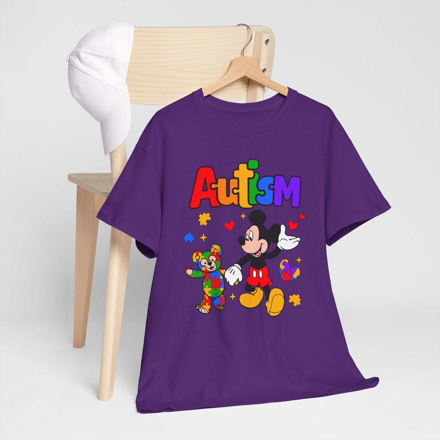 Autism Awareness T-Shirt — Colorful Puzzle Heart Design