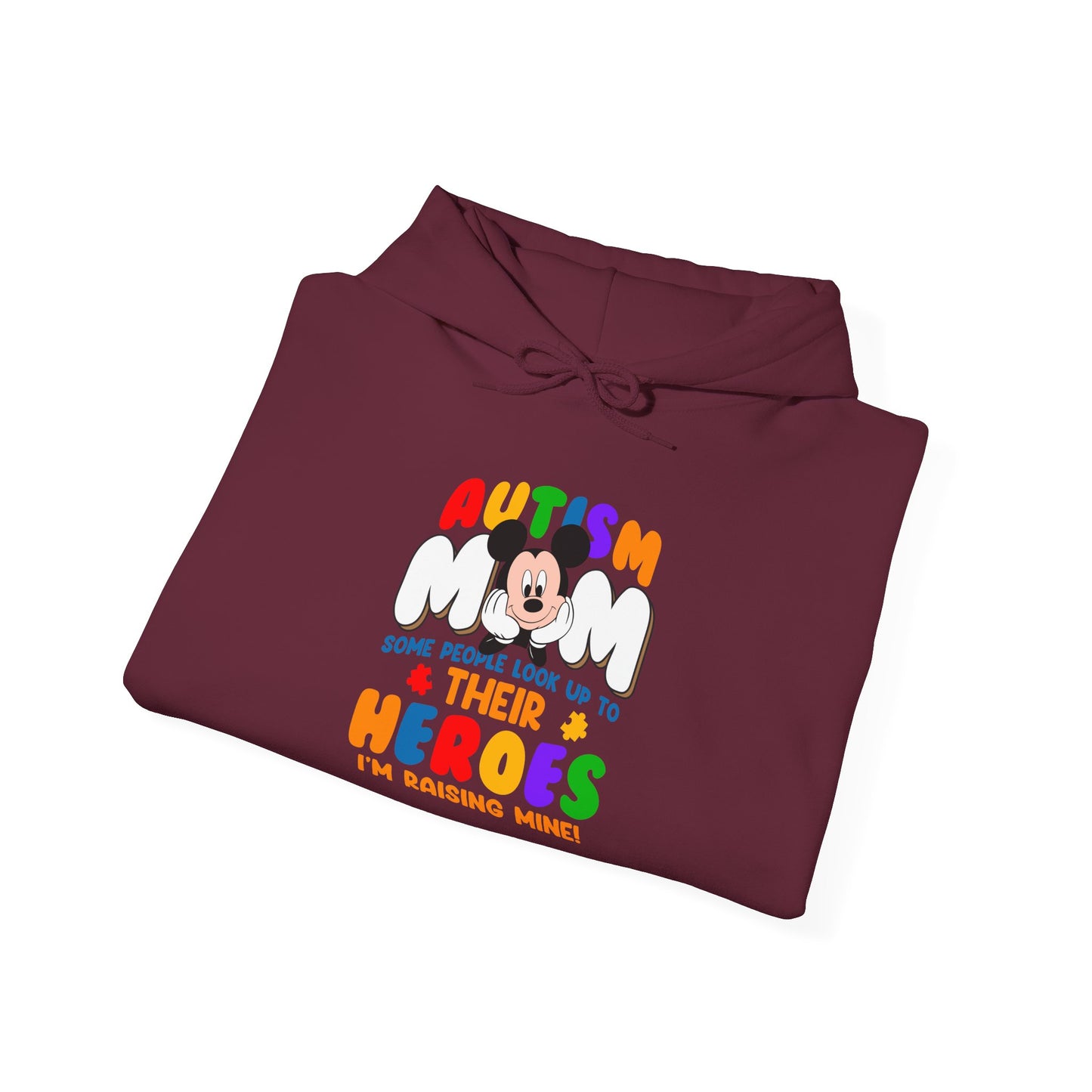 Autism Mom & Their Heroes Hoodie — I'm Raising Mine Colorful Support Pullover