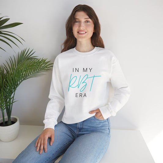 Crewneck Sweatshirt — "In My RBT Era" Minimal Pastel Script Pullover