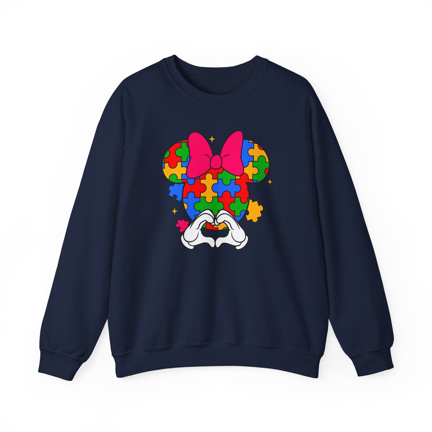 Autism Puzzle Minnie Crewneck Sweatshirt