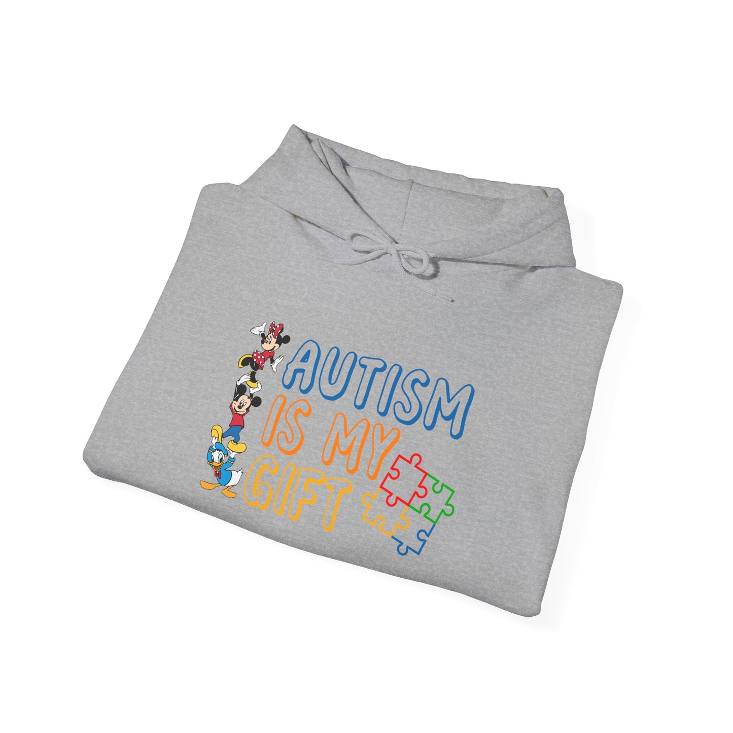 Autism Is My Gift Hoodie — Colorful Puzzle Piece Awareness Sweatshirt