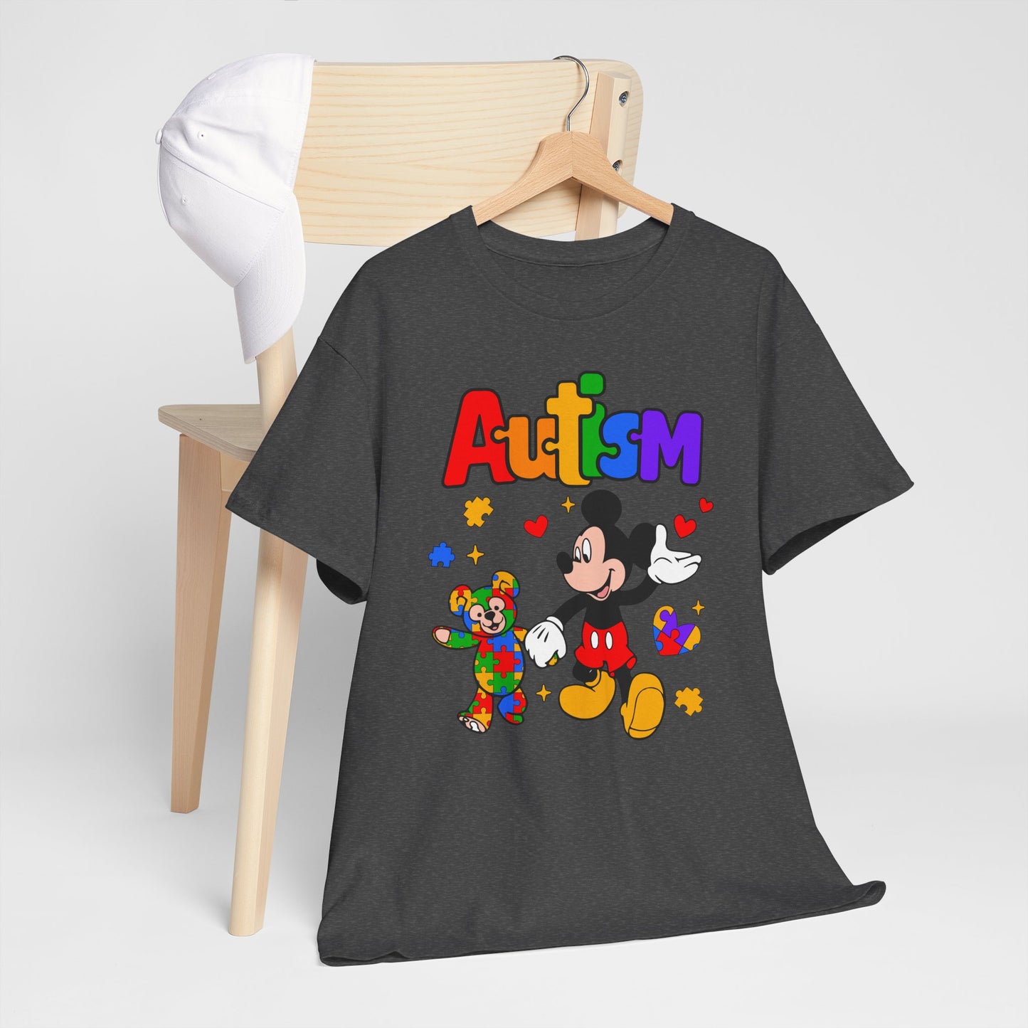 Autism Awareness T-Shirt — Colorful Puzzle Heart Design